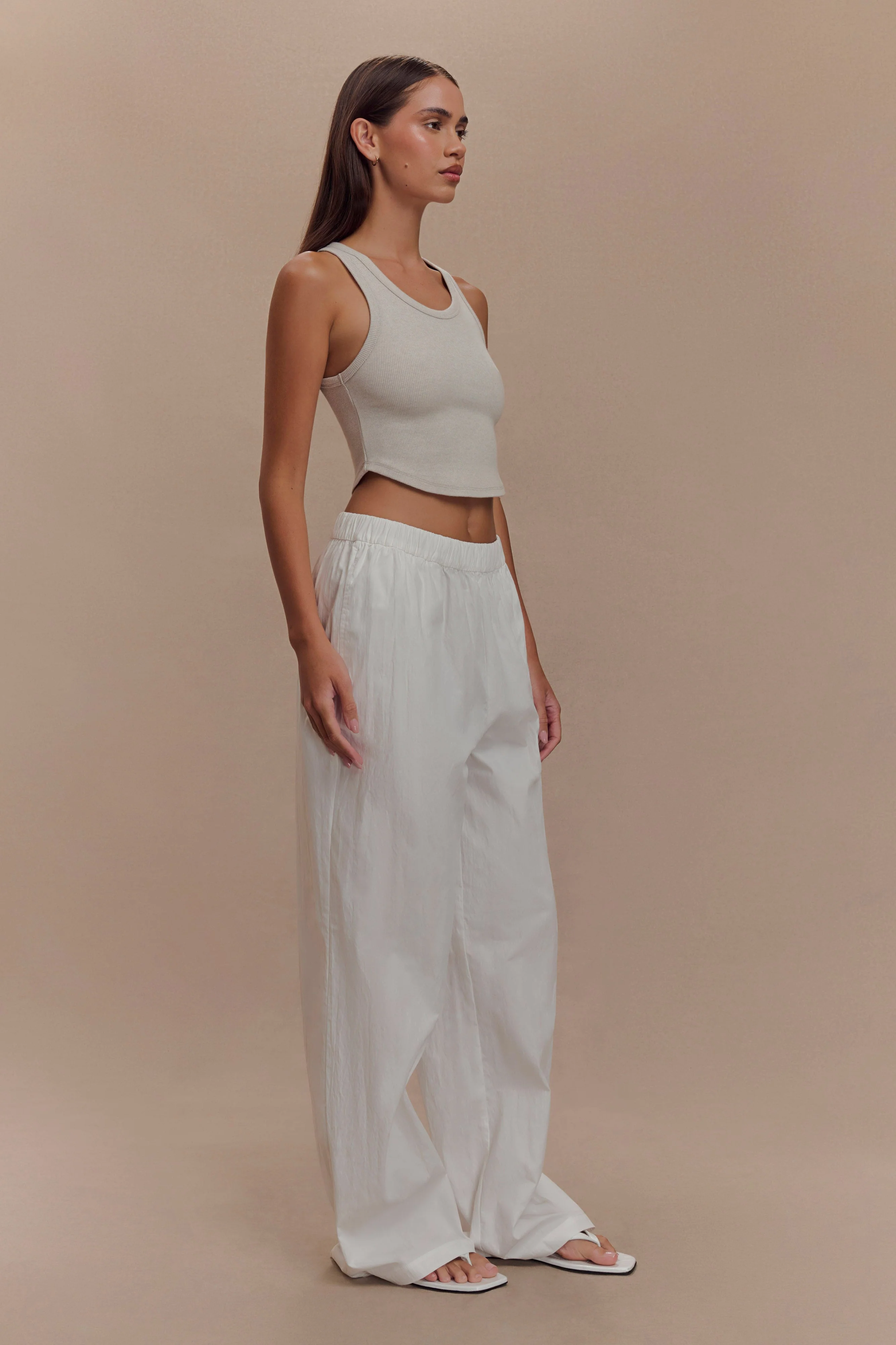 Morgana Ribbed Tank Top - Grey Marle - Image 4