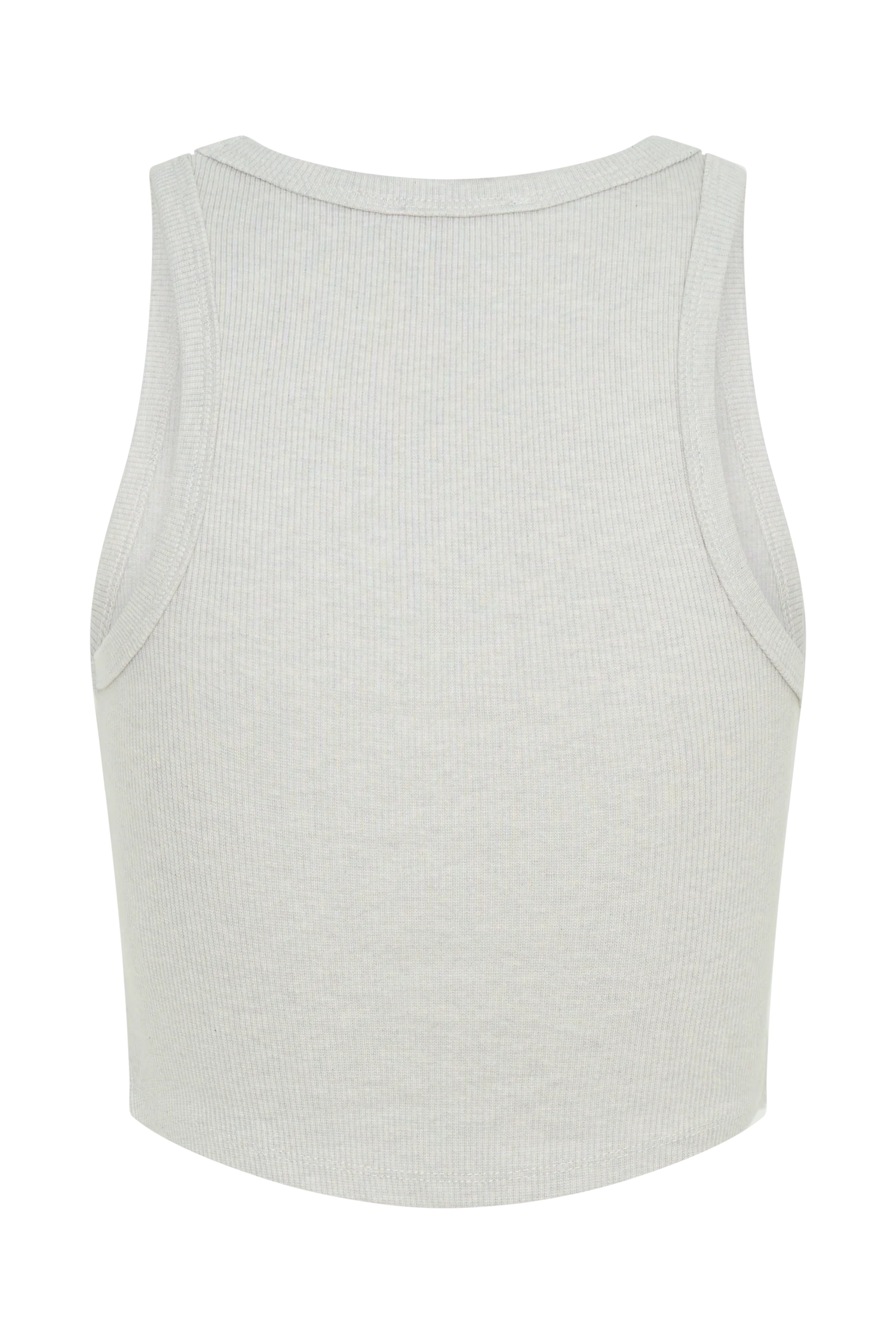 Morgana Ribbed Tank Top - Grey Marle - Image 6