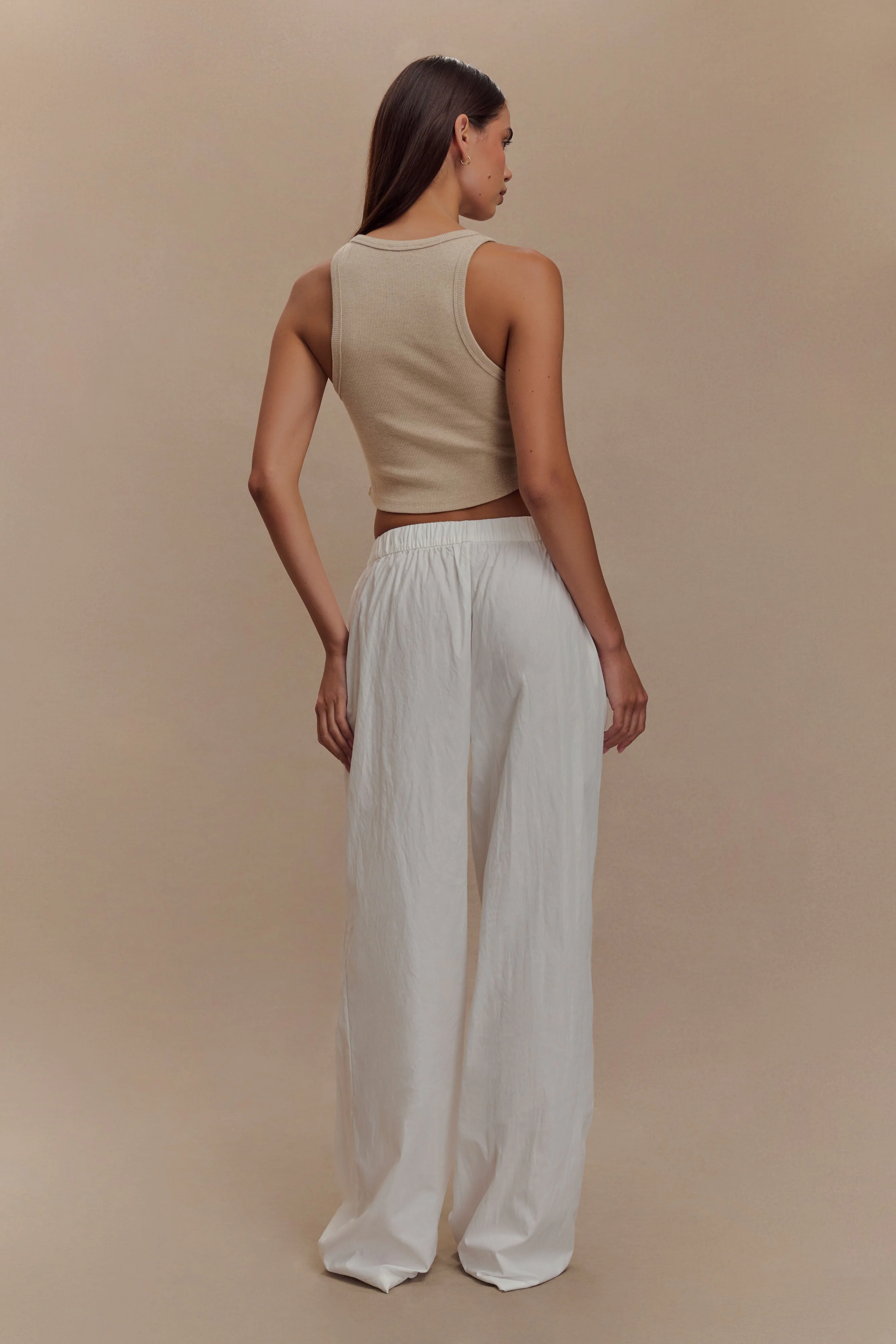 Morgana Ribbed Tank Top - Neutral Marle - Image 3