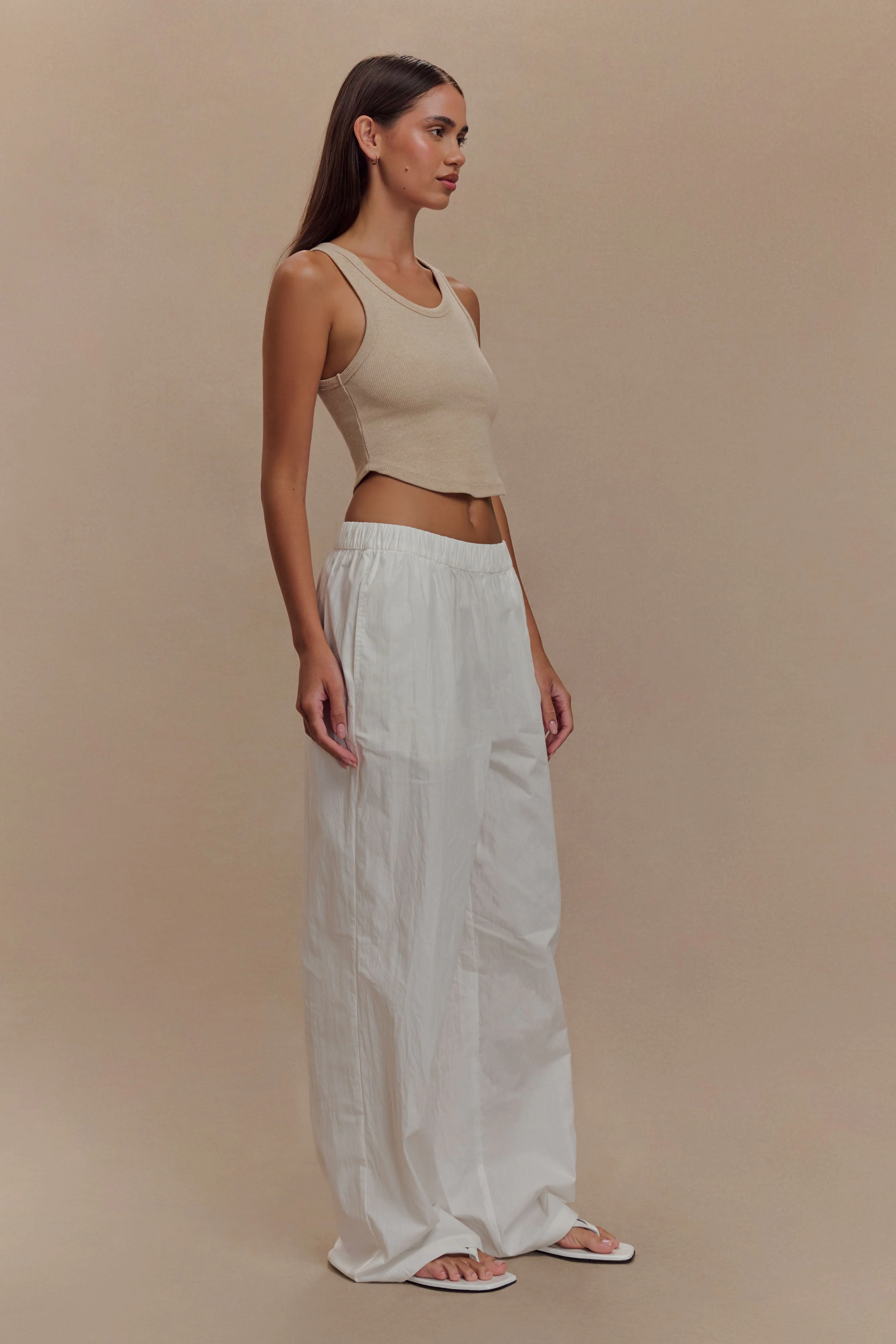 Morgana Ribbed Tank Top - Neutral Marle - Image 4