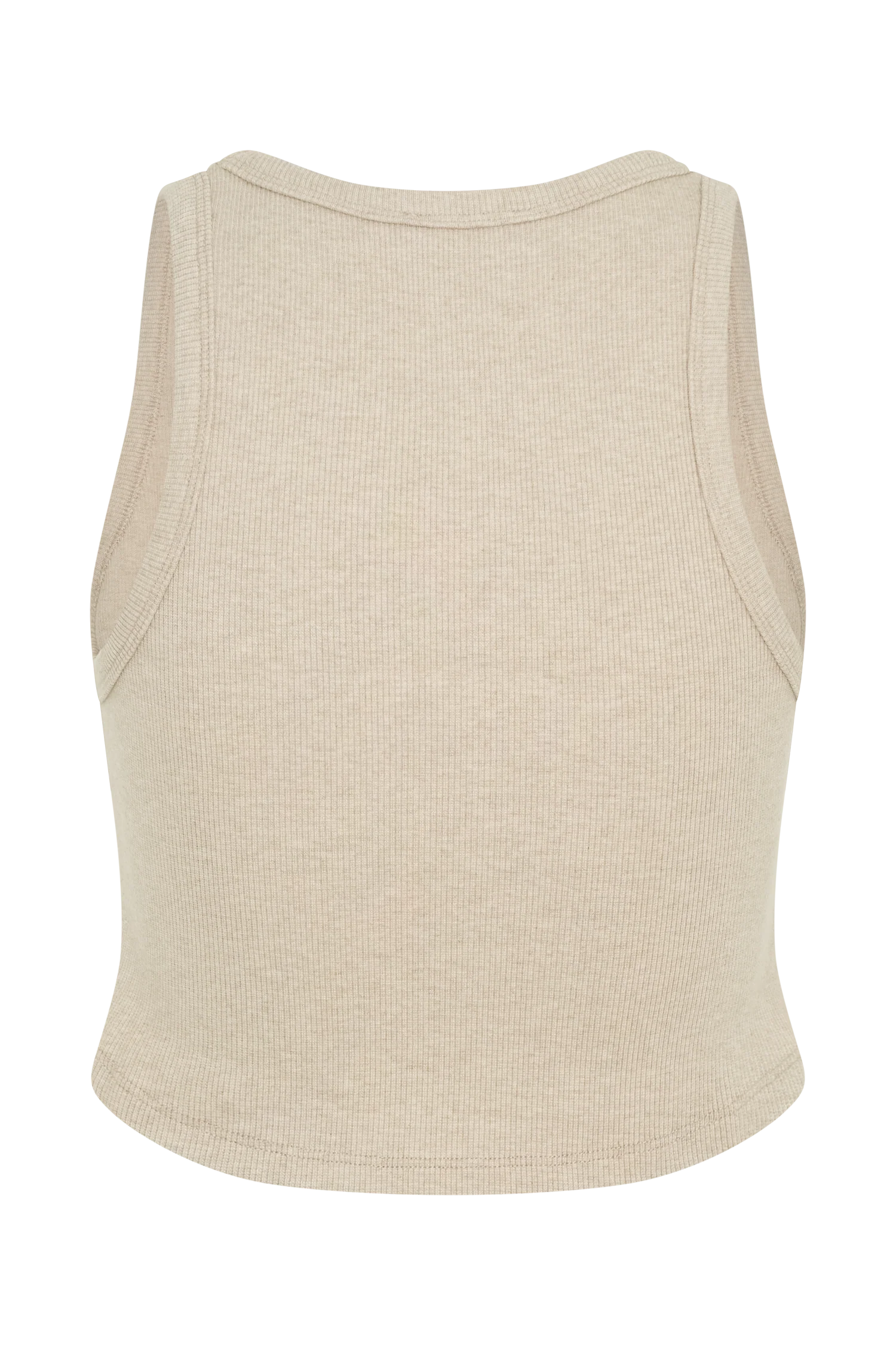 Morgana Ribbed Tank Top - Neutral Marle - Image 8