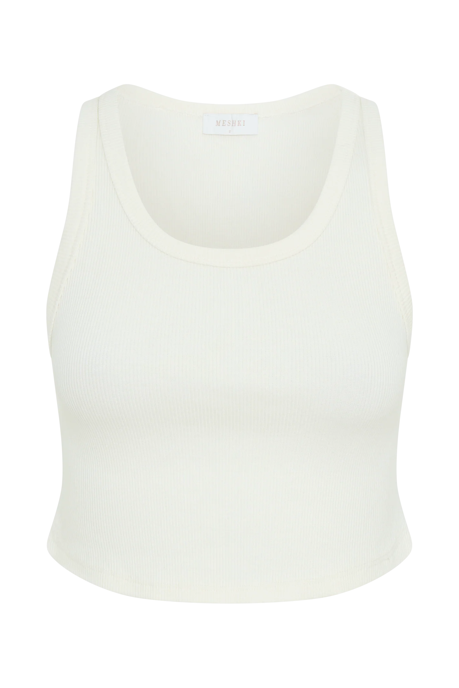 Morgana Ribbed Tank Top - White - Image 9