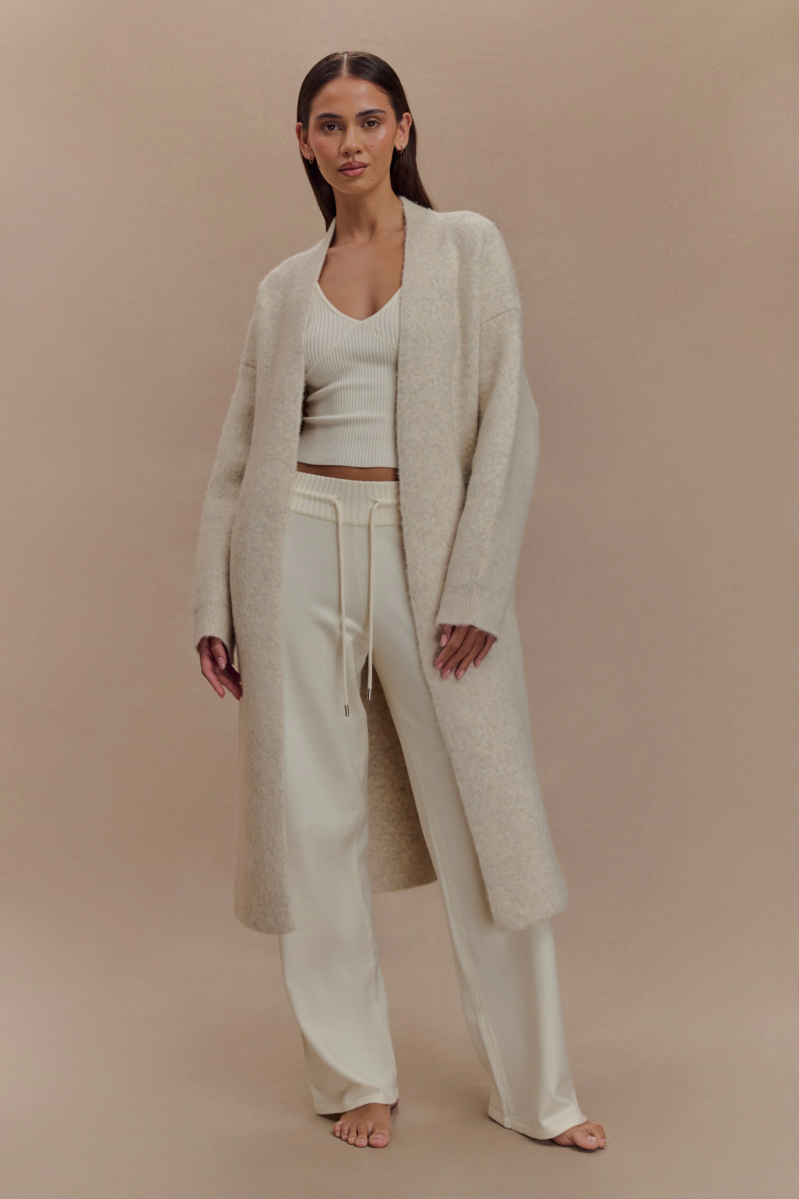 Natalya Ribbed Knit Cami Top - Ivory - Image 6