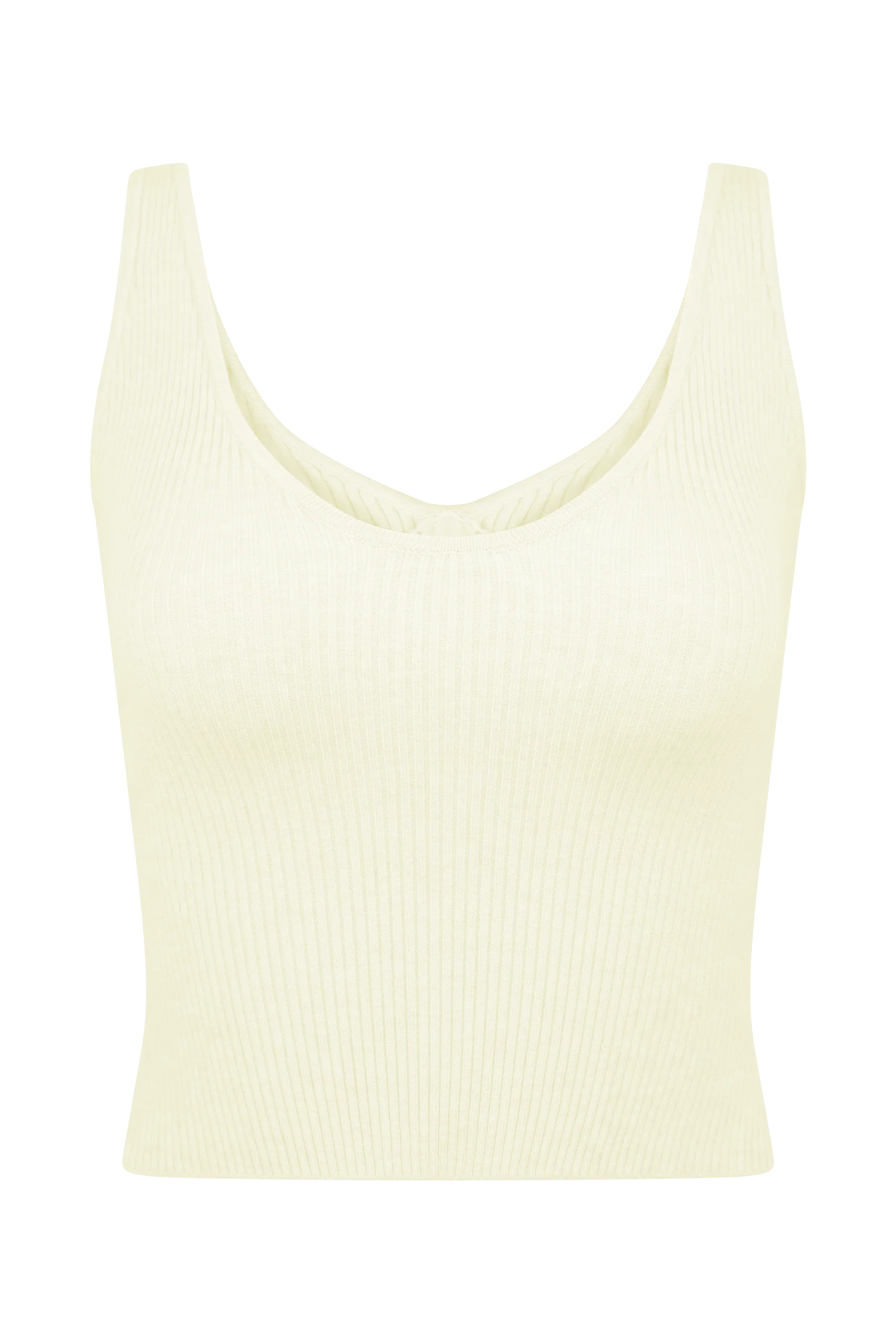 Natalya Ribbed Knit Cami Top - Ivory - Image 8
