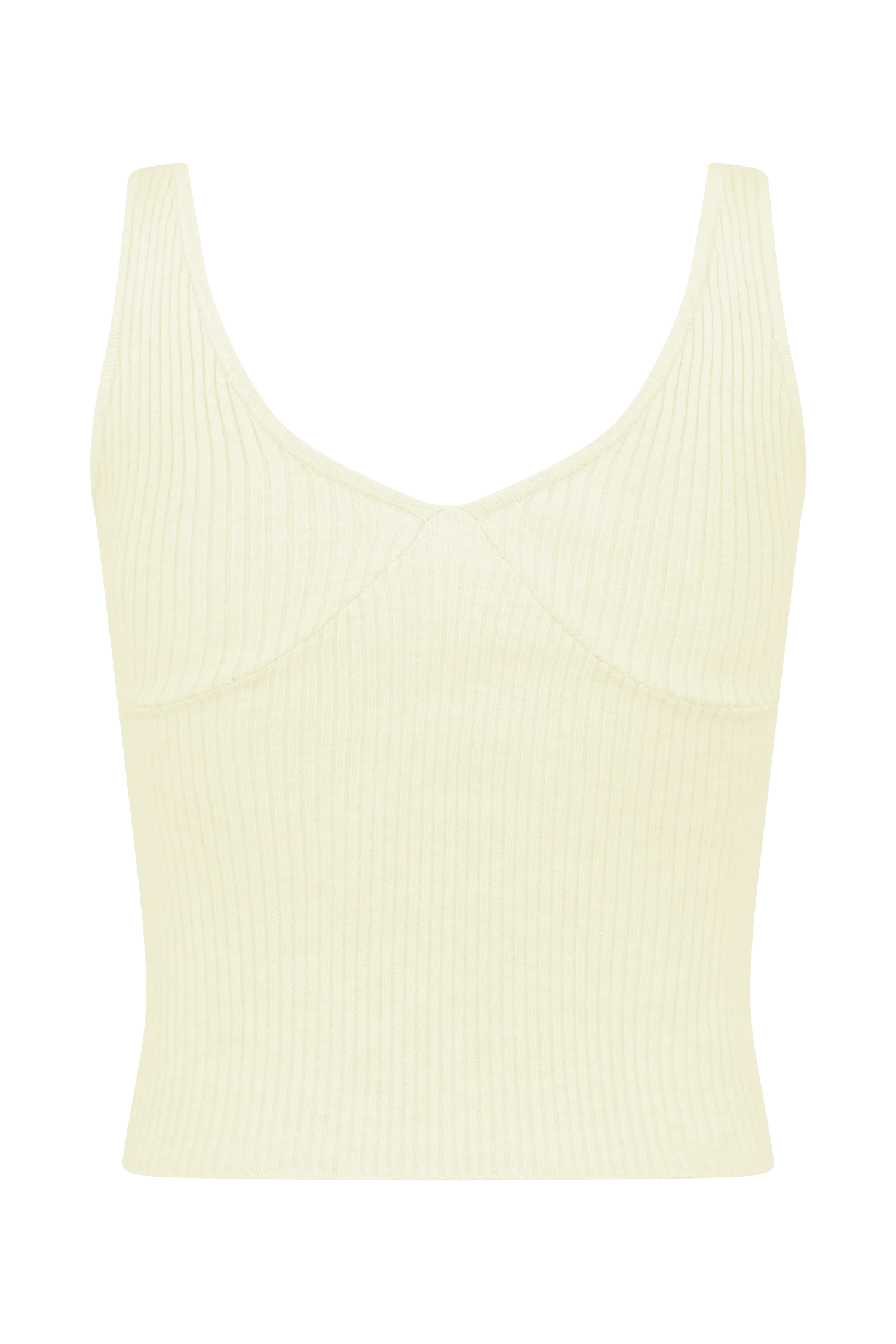 Natalya Ribbed Knit Cami Top - Ivory - Image 9