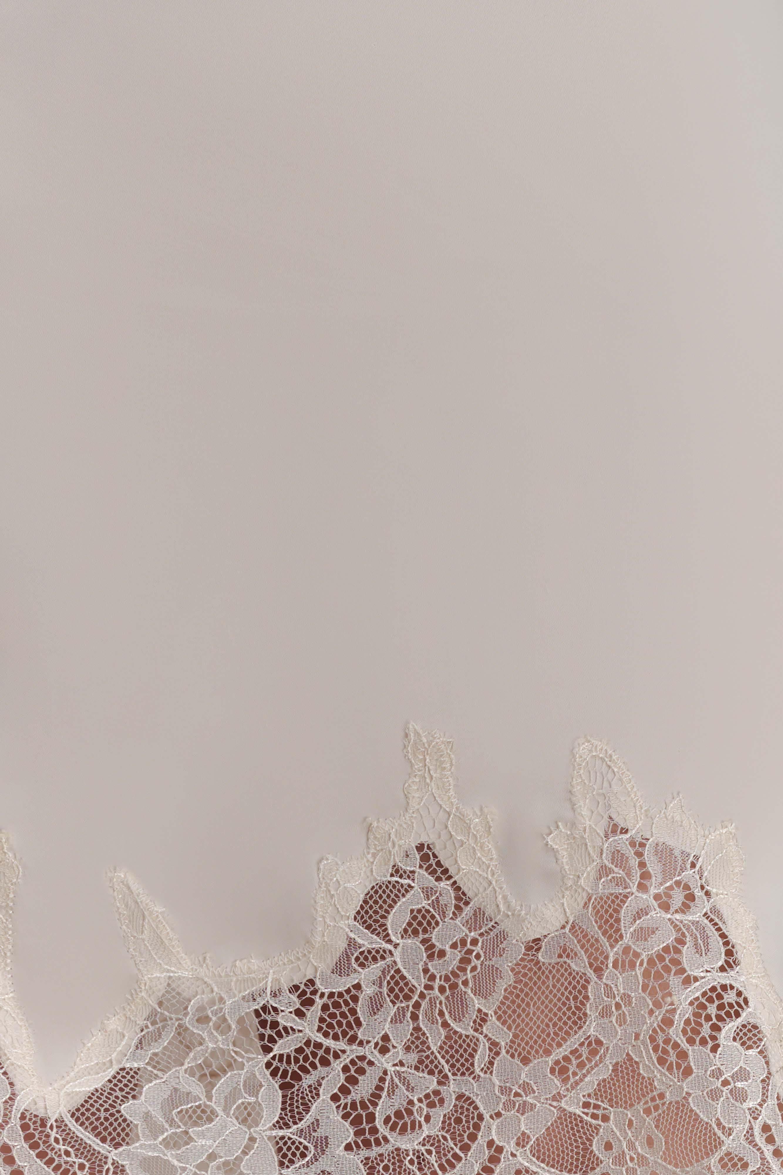 Nina Lace And Satin Mini Skirt - Ivory - Image 6