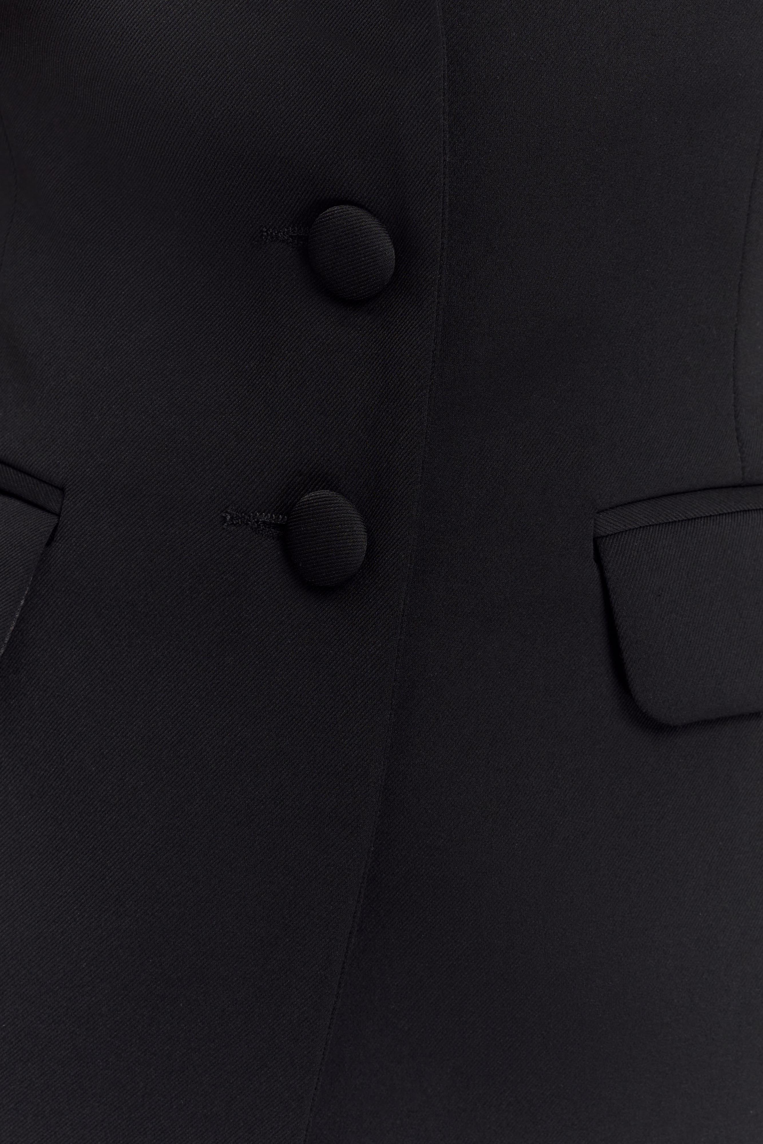 Opal Puff Sleeve Suiting Top - Black - Image 7