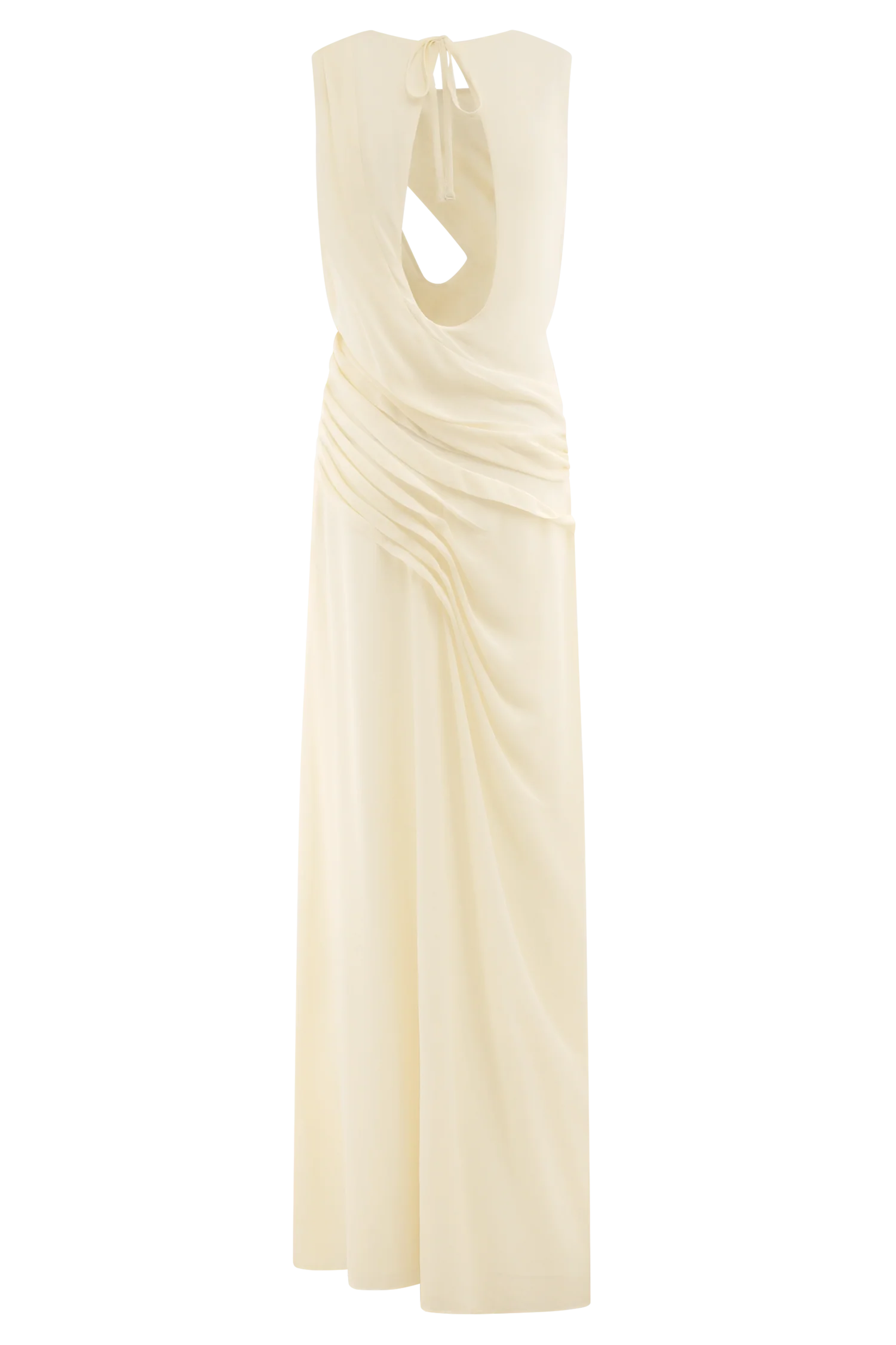 Oria Chiffon Maxi Dress - Ivory - Image 6