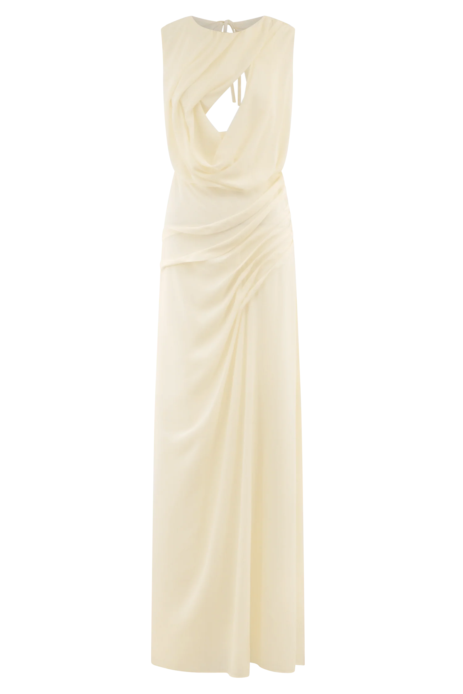 Oria Chiffon Maxi Dress - Ivory - Image 7