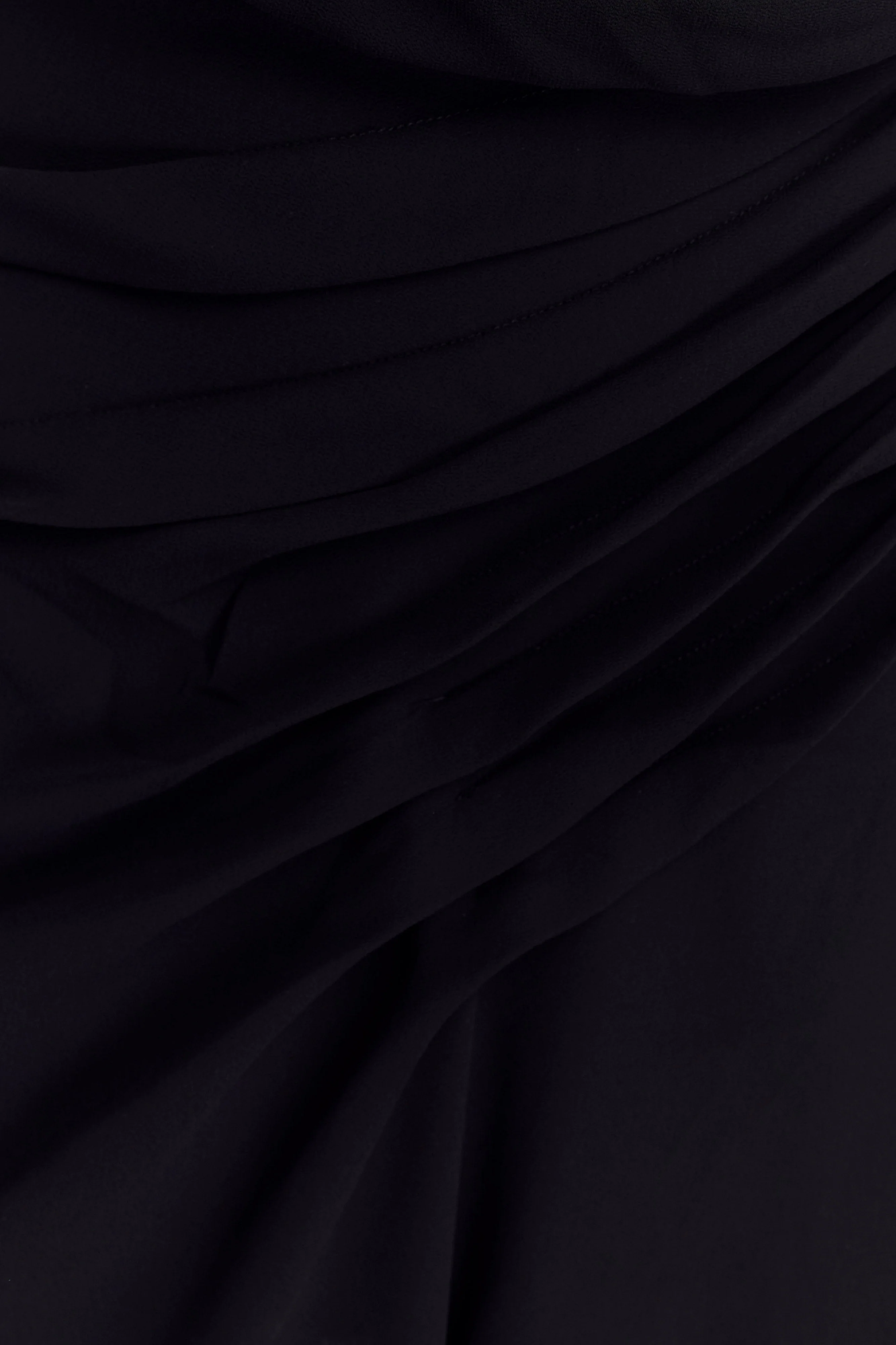 Oria Chiffon Mini Dress - Black - Image 7