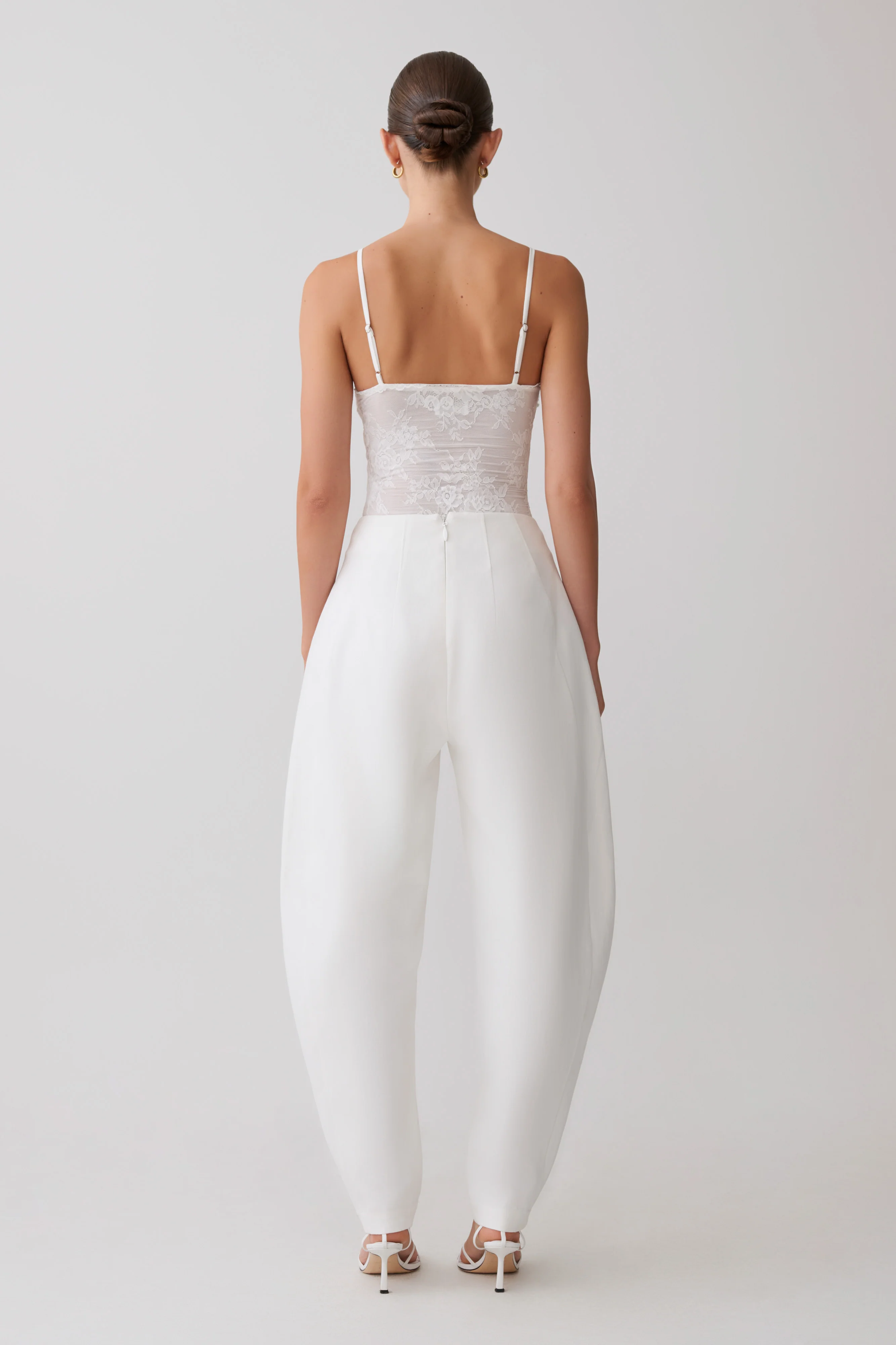 Oriana Linen Oversize Pants - White - Image 7