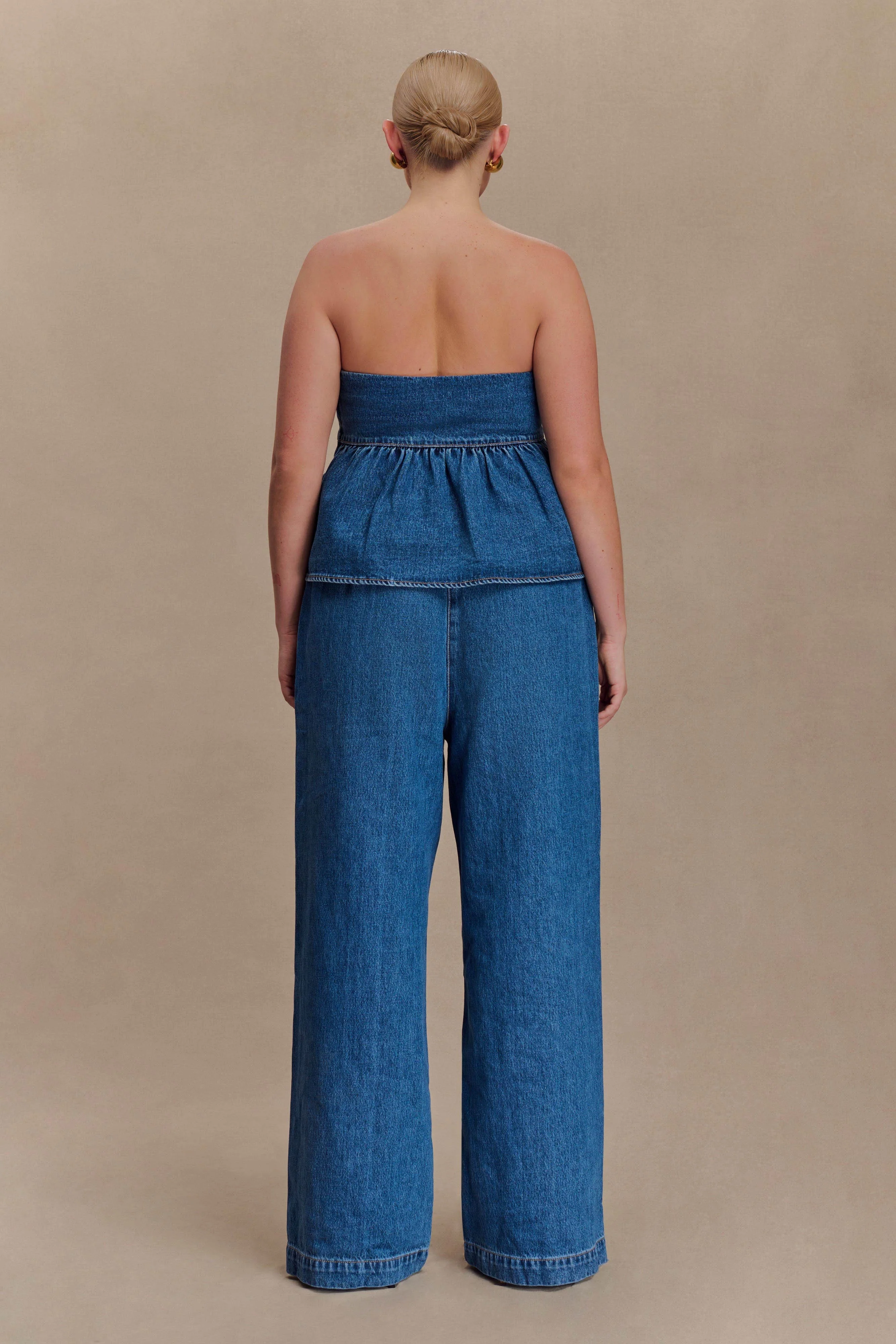 Pauline Strapless Denim Top - 90'S Blue - Image 7