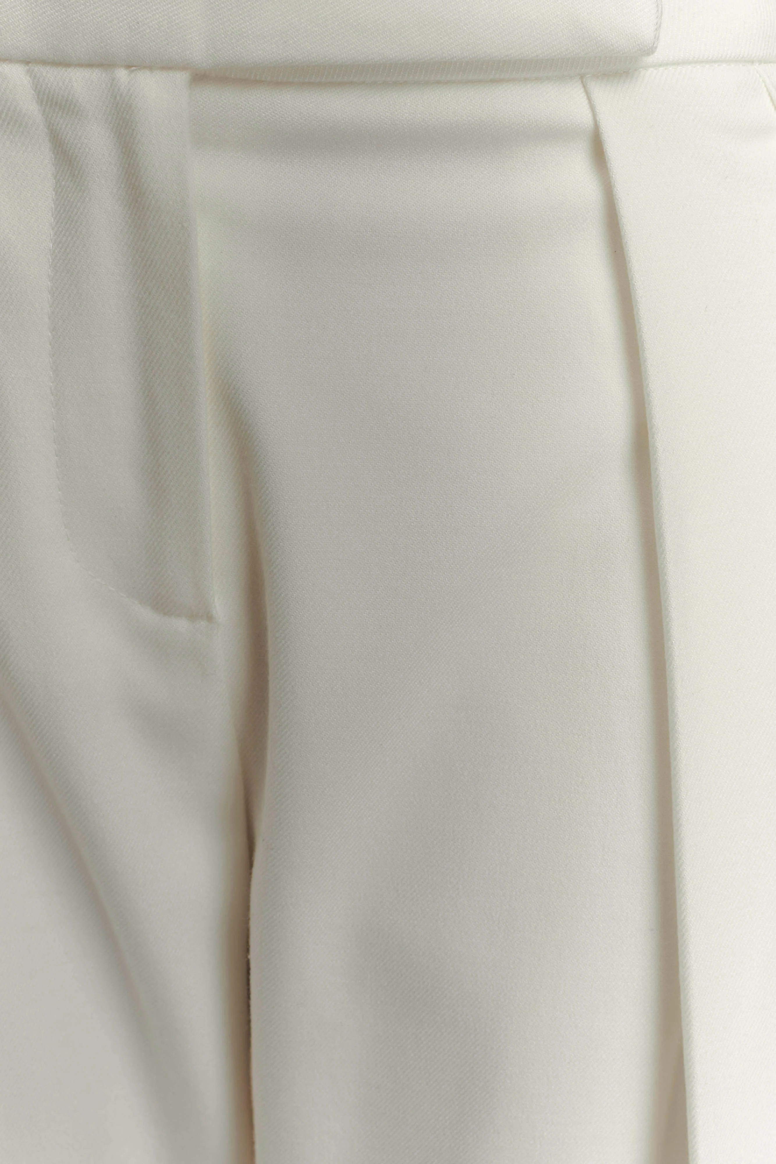 Penelope Pleated High Waisted Pants - Ivory - Image 7