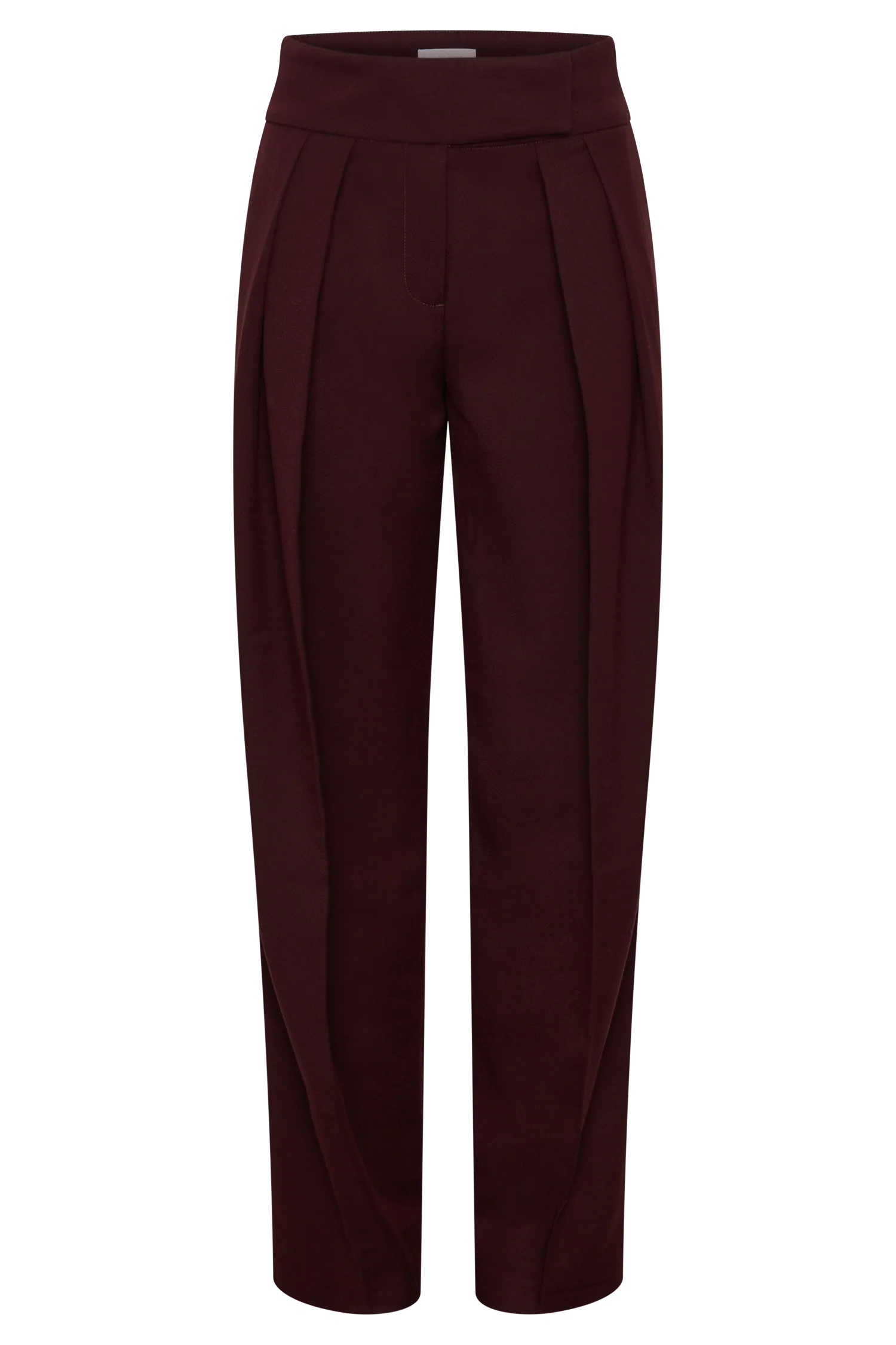 Penelope Pleated High Waisted Pants - Mahogany - Image 11