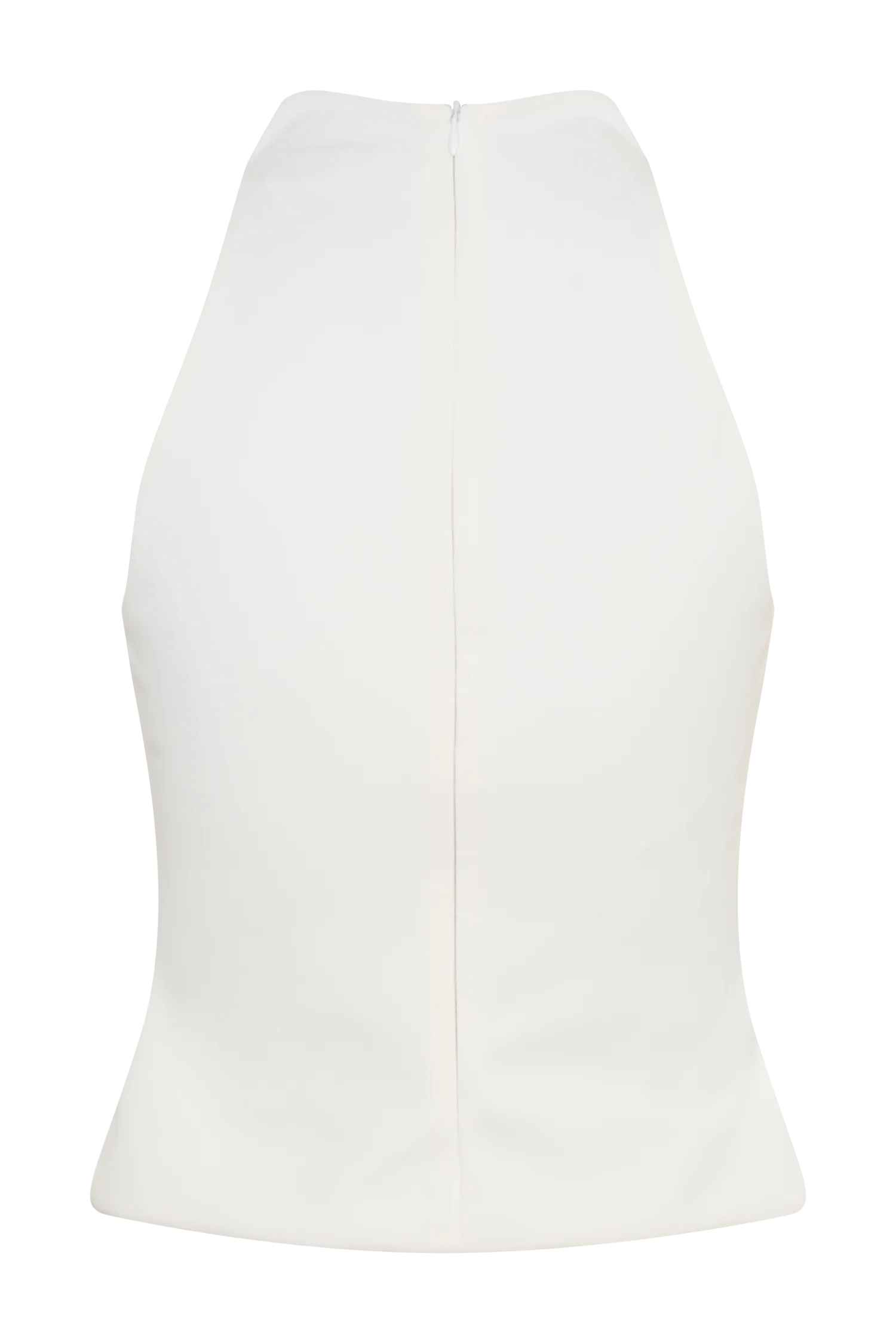 Portia Scuba Sleeveless Top - White - Image 8