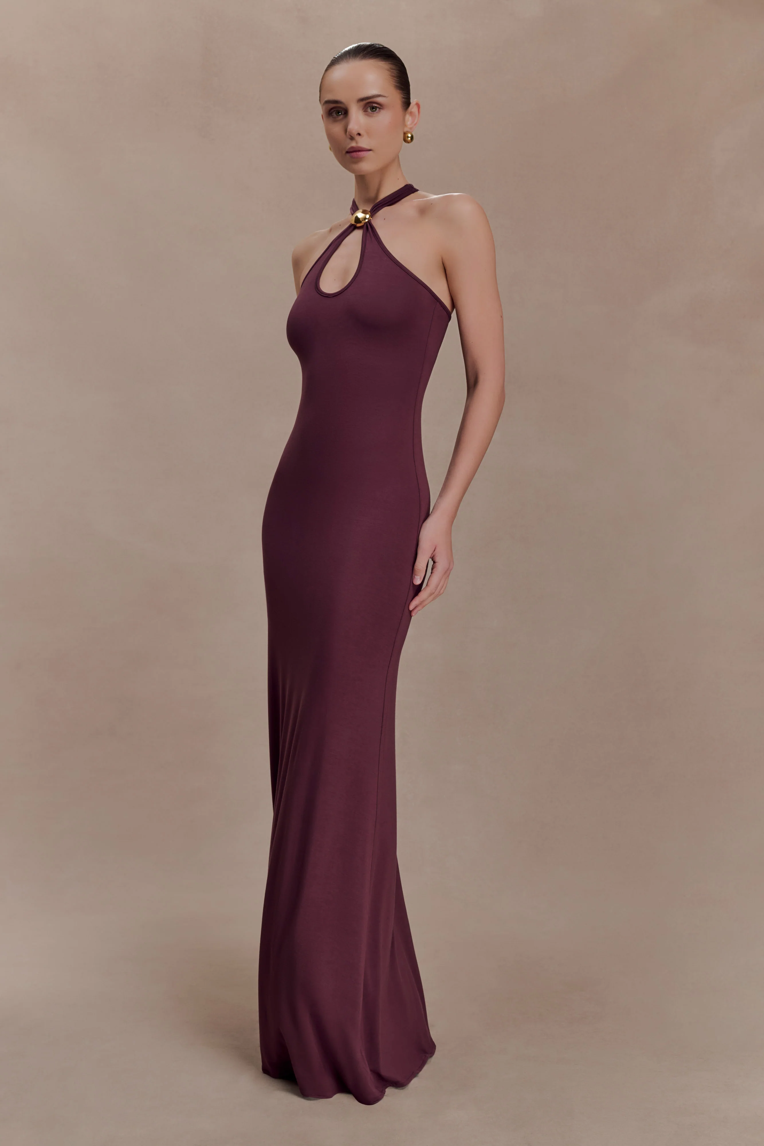 Ramona Modal Maxi Dress With Hardware - Mahogany - Image 3
