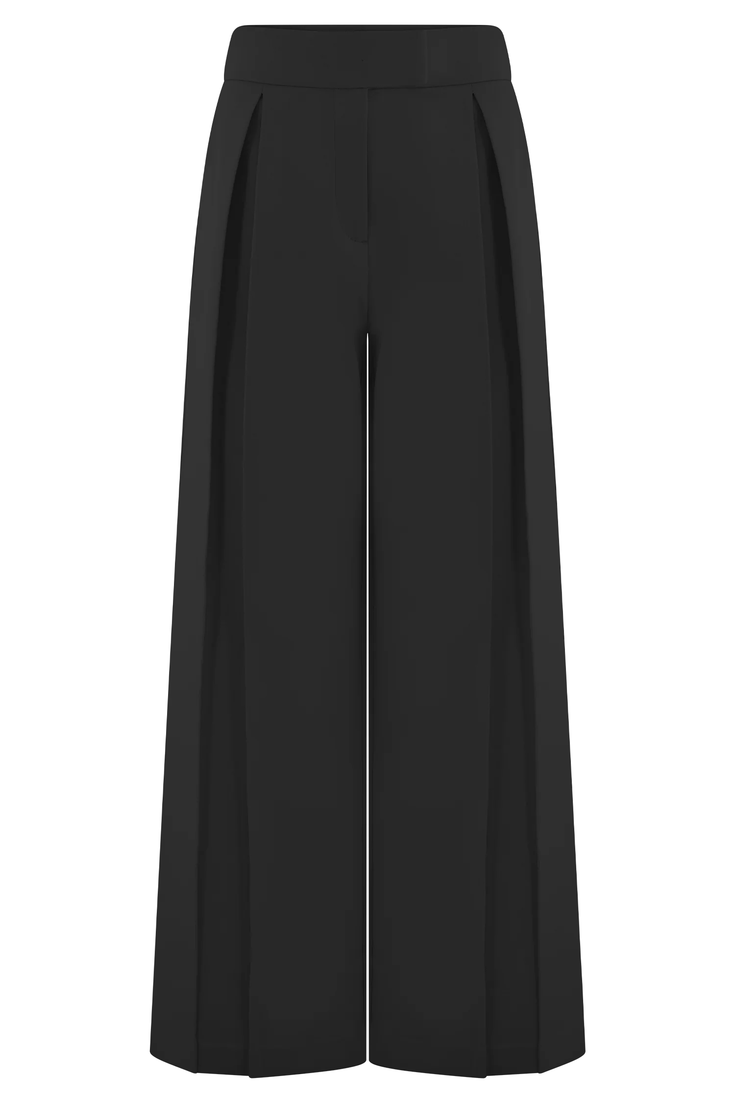 Raya Mid Rise Wide Leg Linen Pant - Black - Image 8