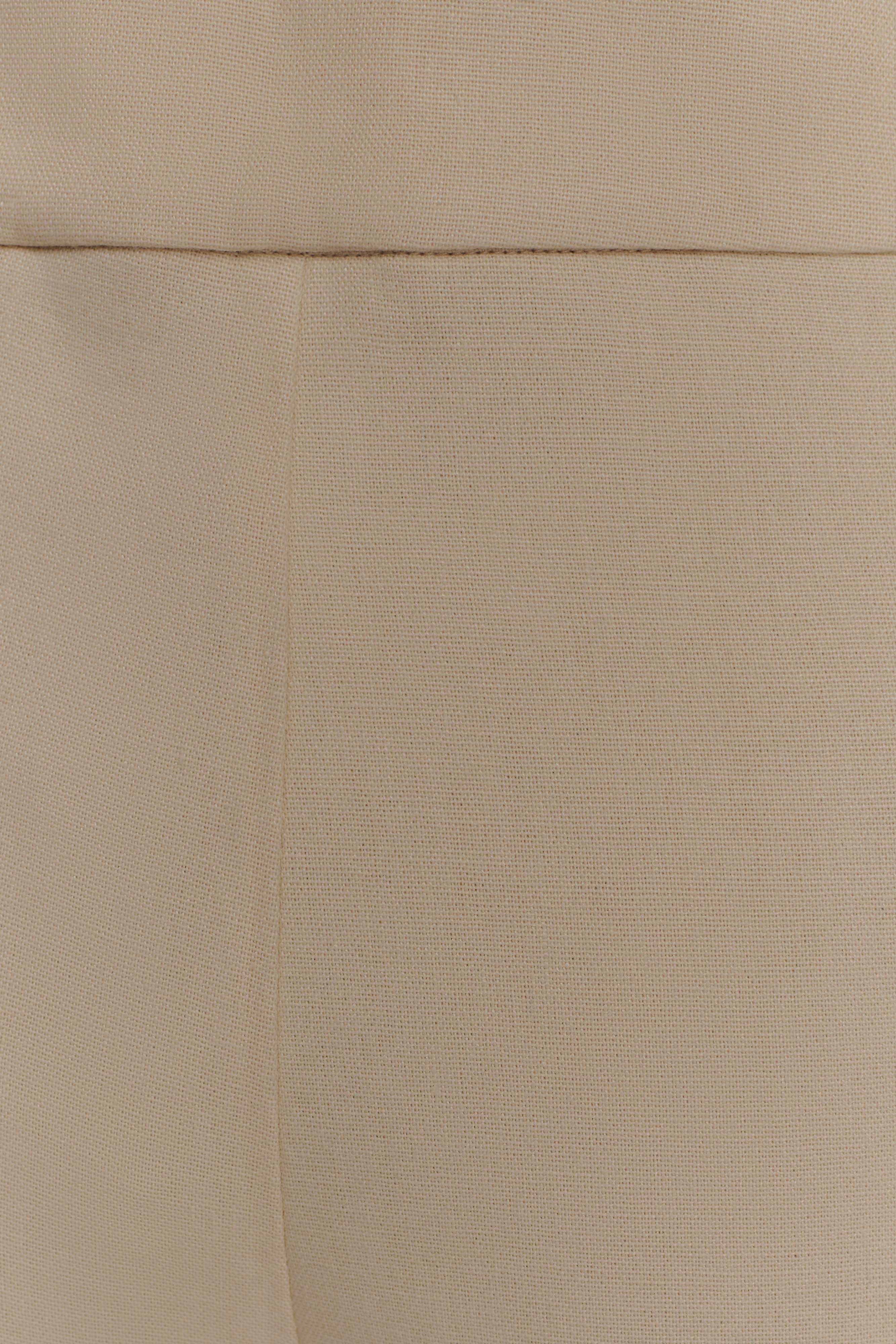 Raya Mid Rise Wide Leg Linen Pant - Natural Beige - Image 7