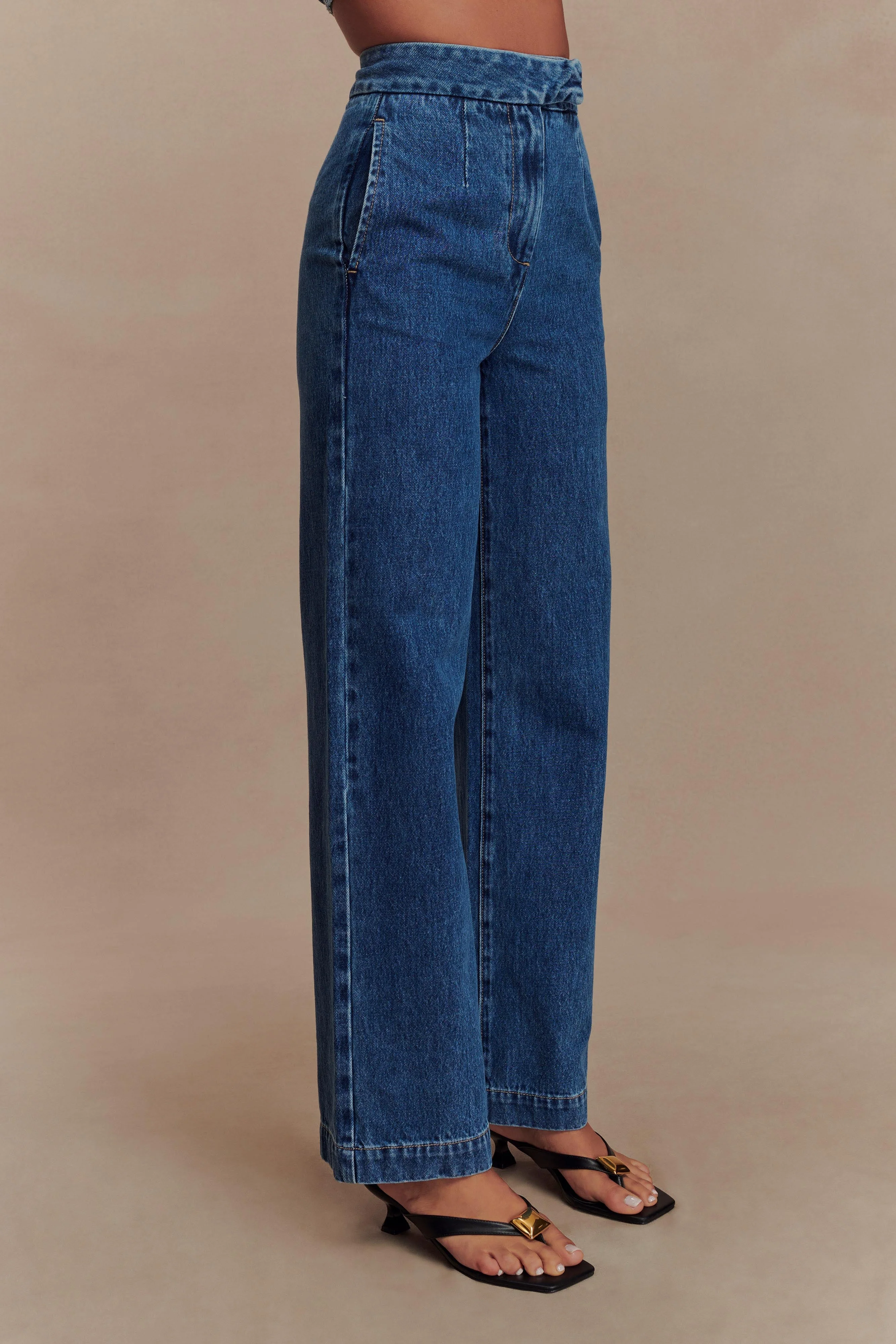 Rayne Wide Leg Denim Jeans - 90'S Blue - Image 6