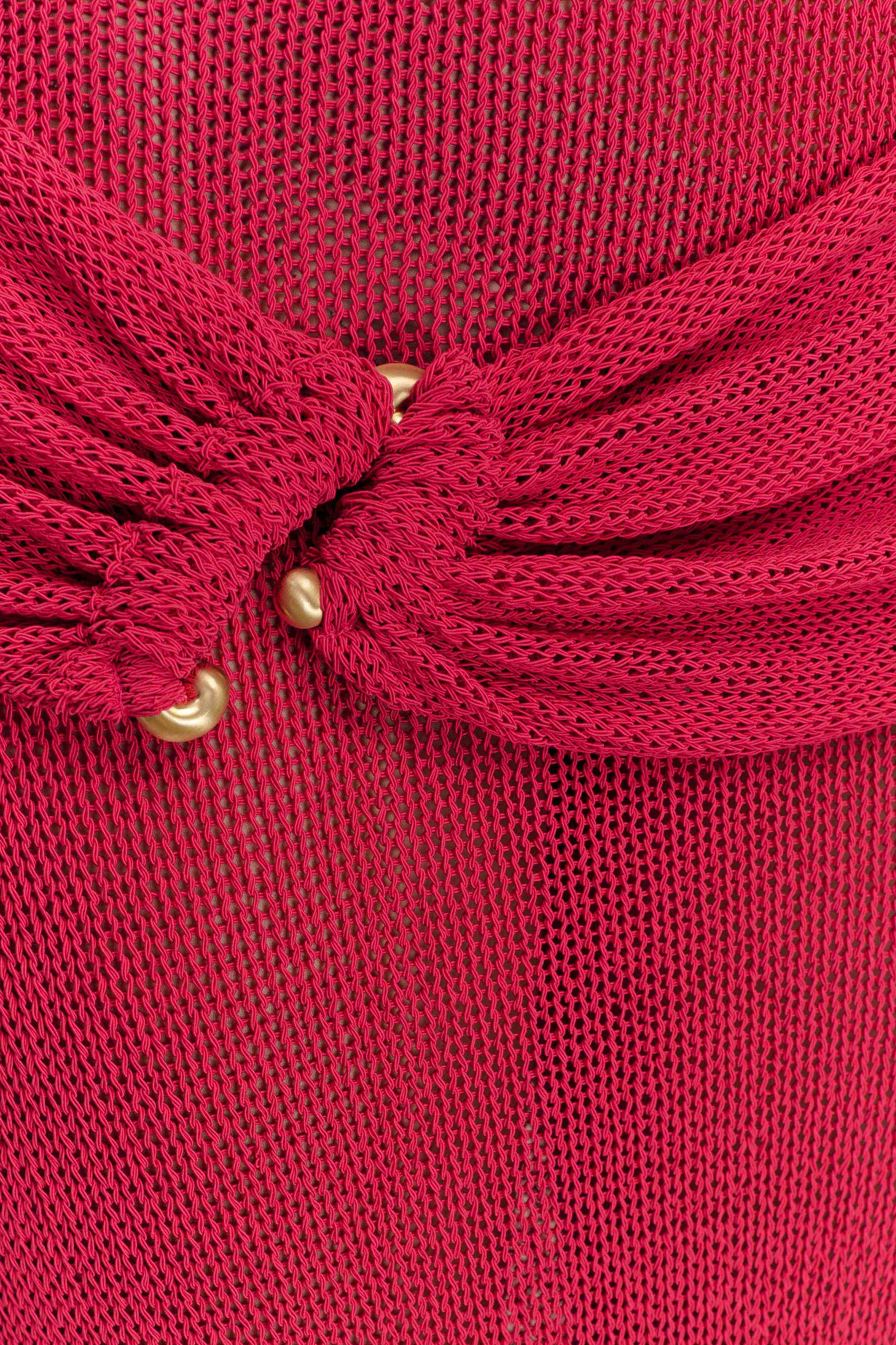 Reece Halter Knit Maxi Dress - Dragonfruit - Image 6