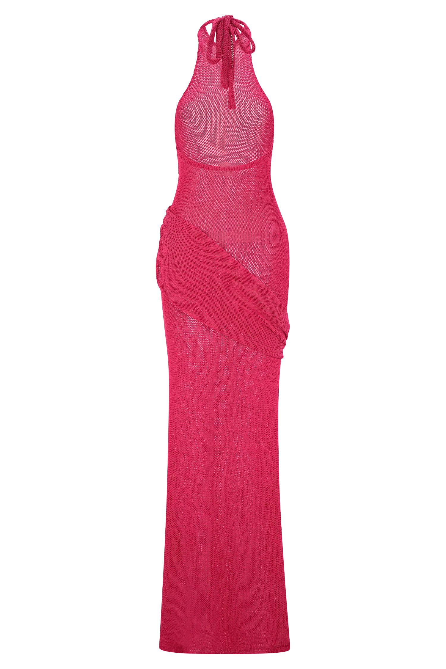 Reece Halter Knit Maxi Dress - Dragonfruit - Image 7