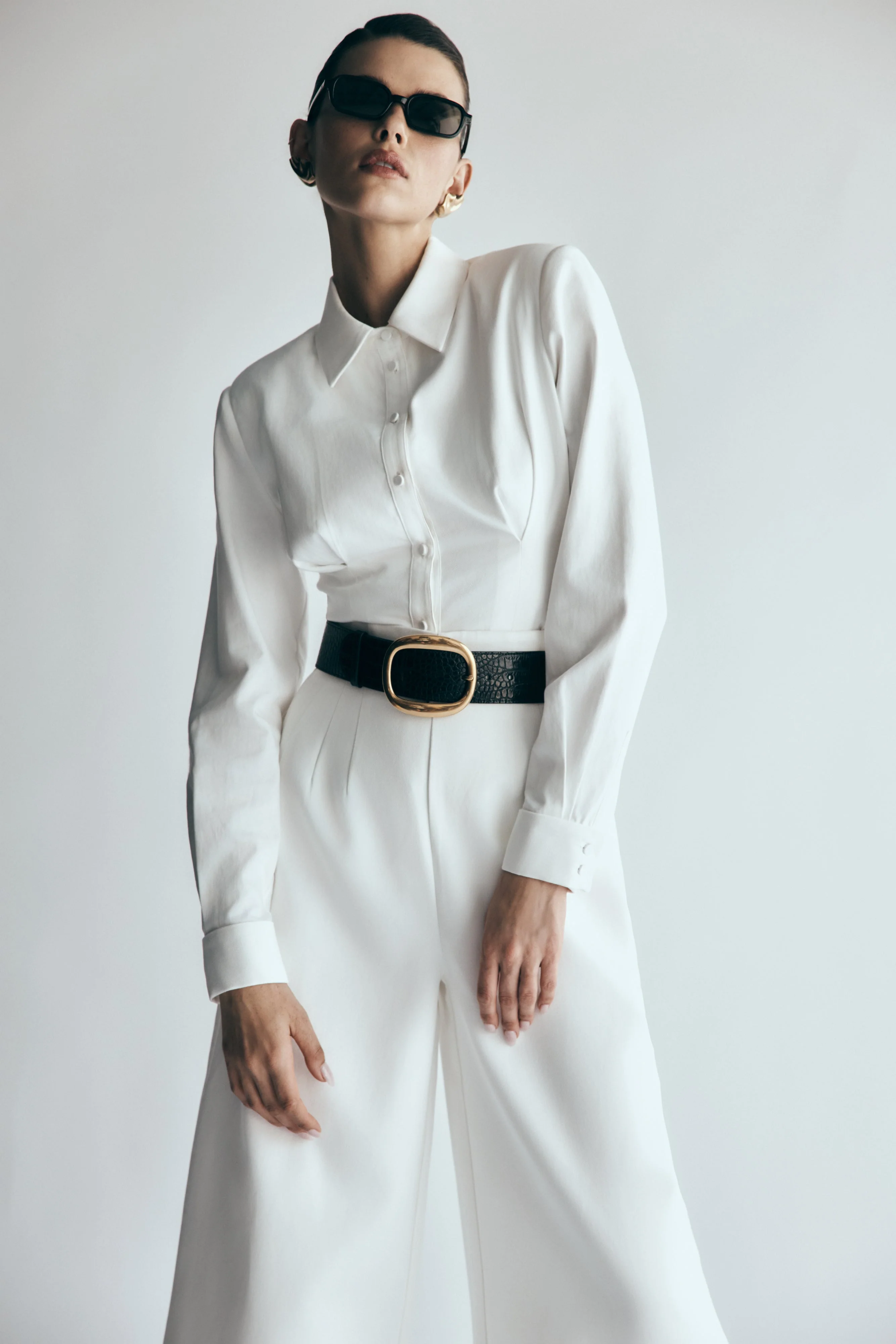 Rhia Oversized Shirt - White - Image 3