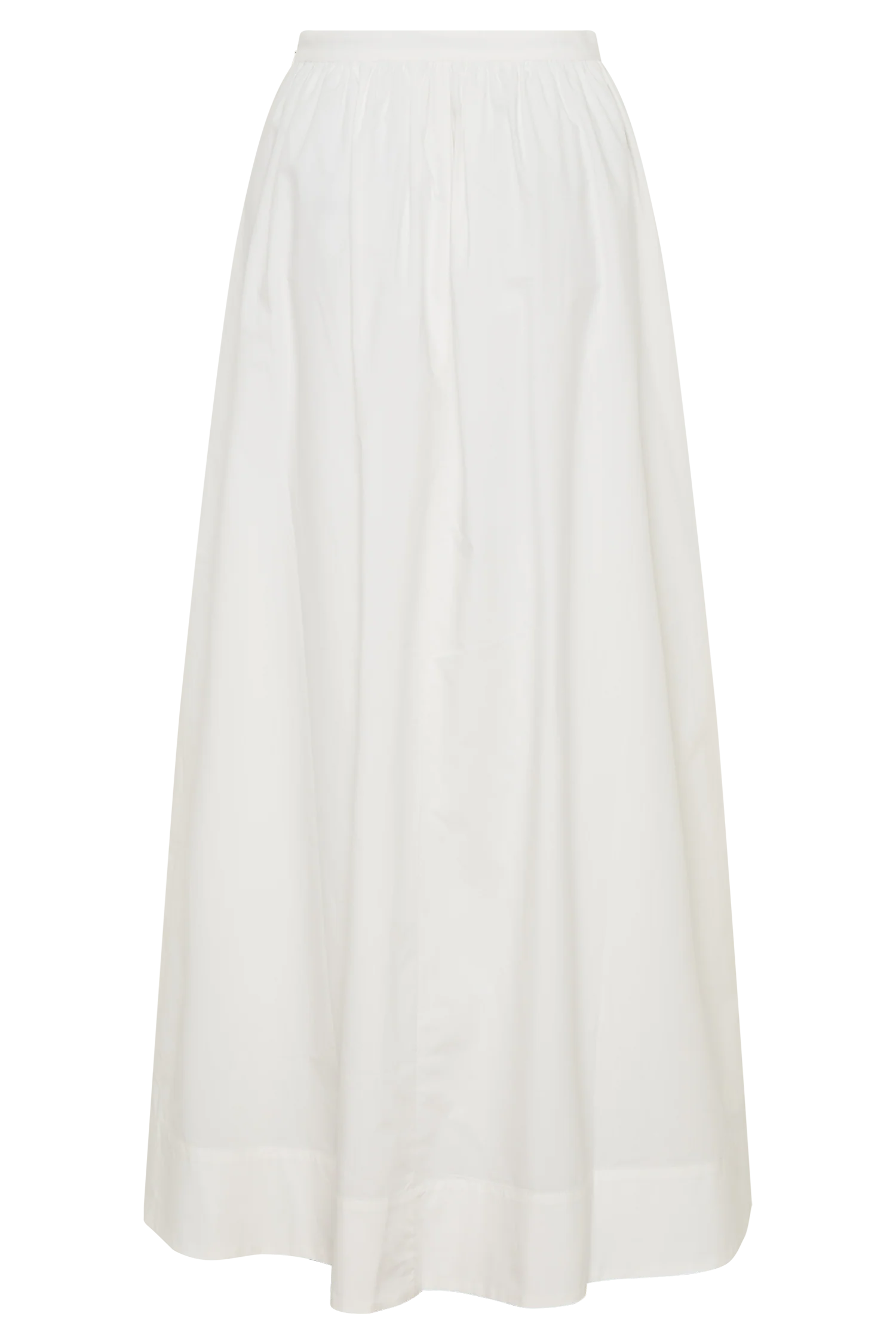 River Gathered Maxi Skirt - White - Image 7