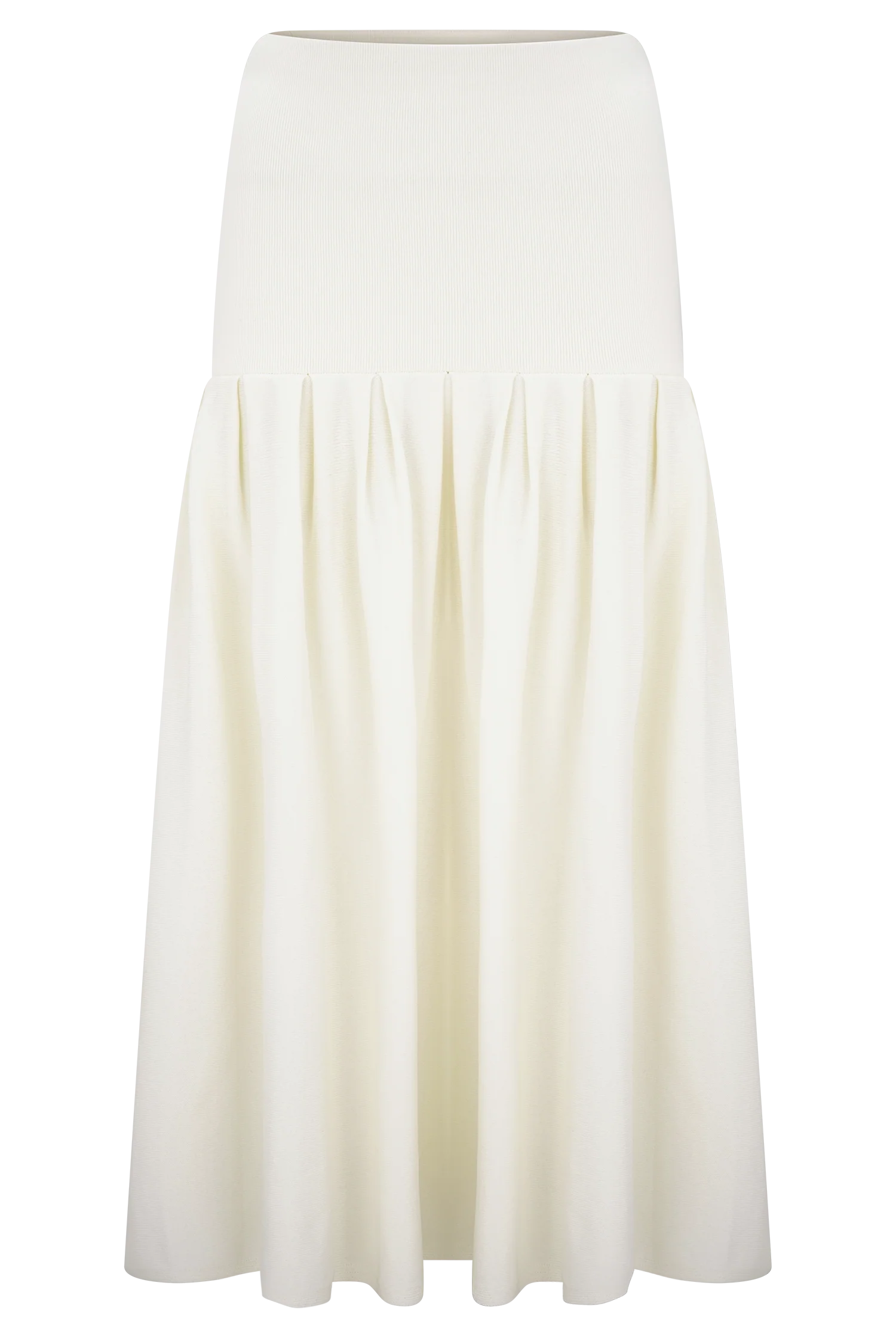 Romaine Bandage Knit Midi Skirt - Ivory - Image 6