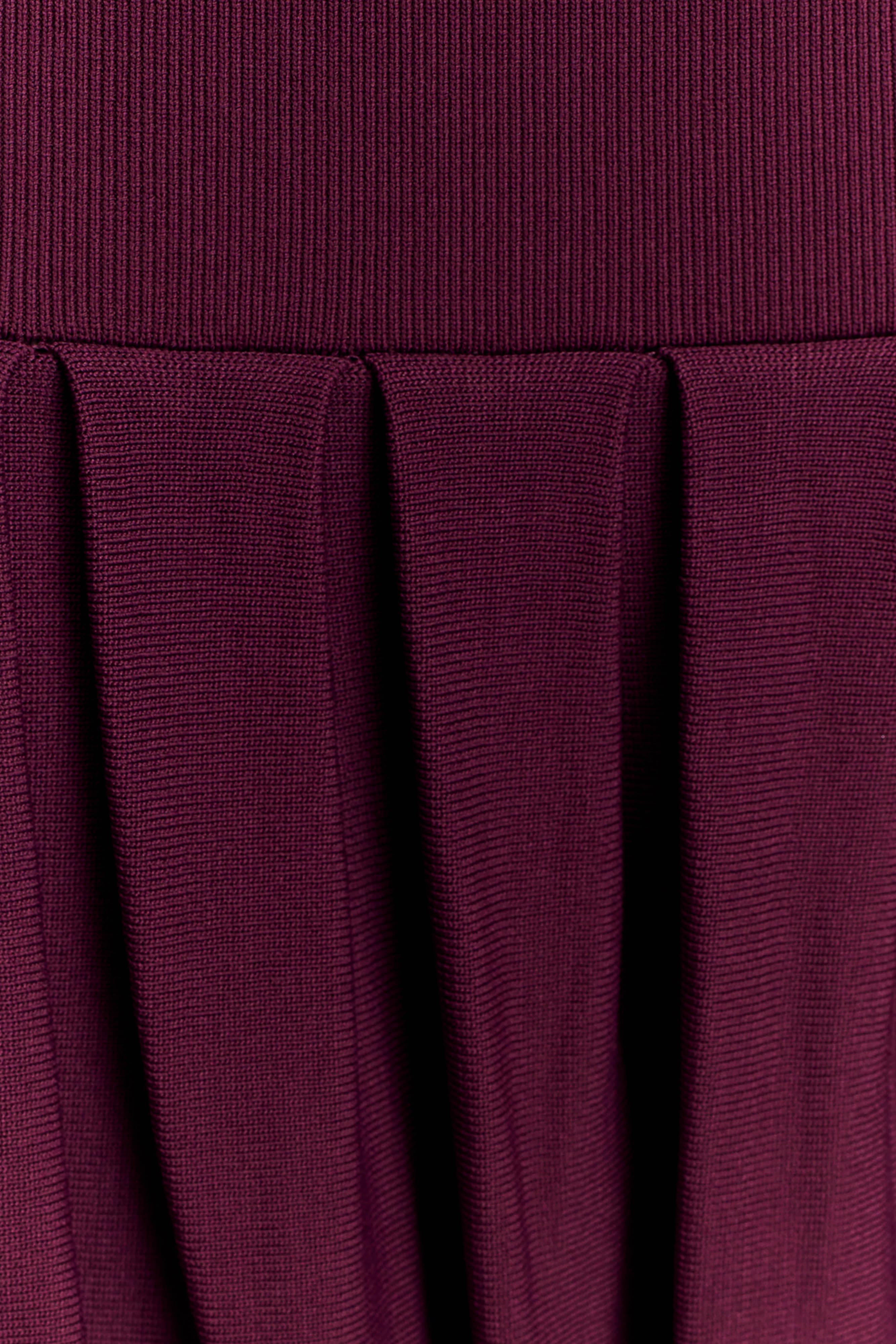 Romaine Bandage Knit Midi Skirt - Wine - Image 5