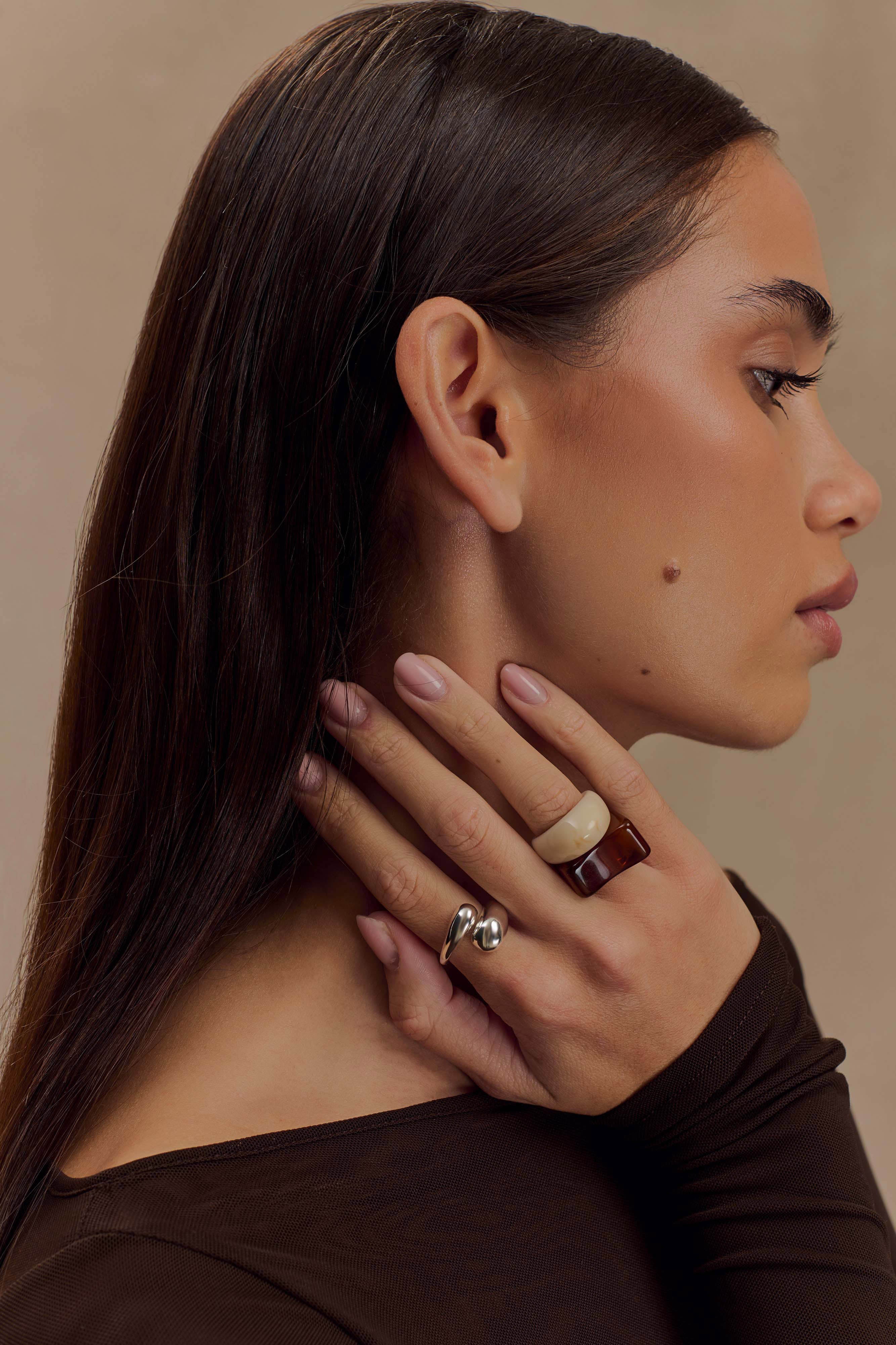 Romeo 3 Stack Ring Set - Silver - Image 3