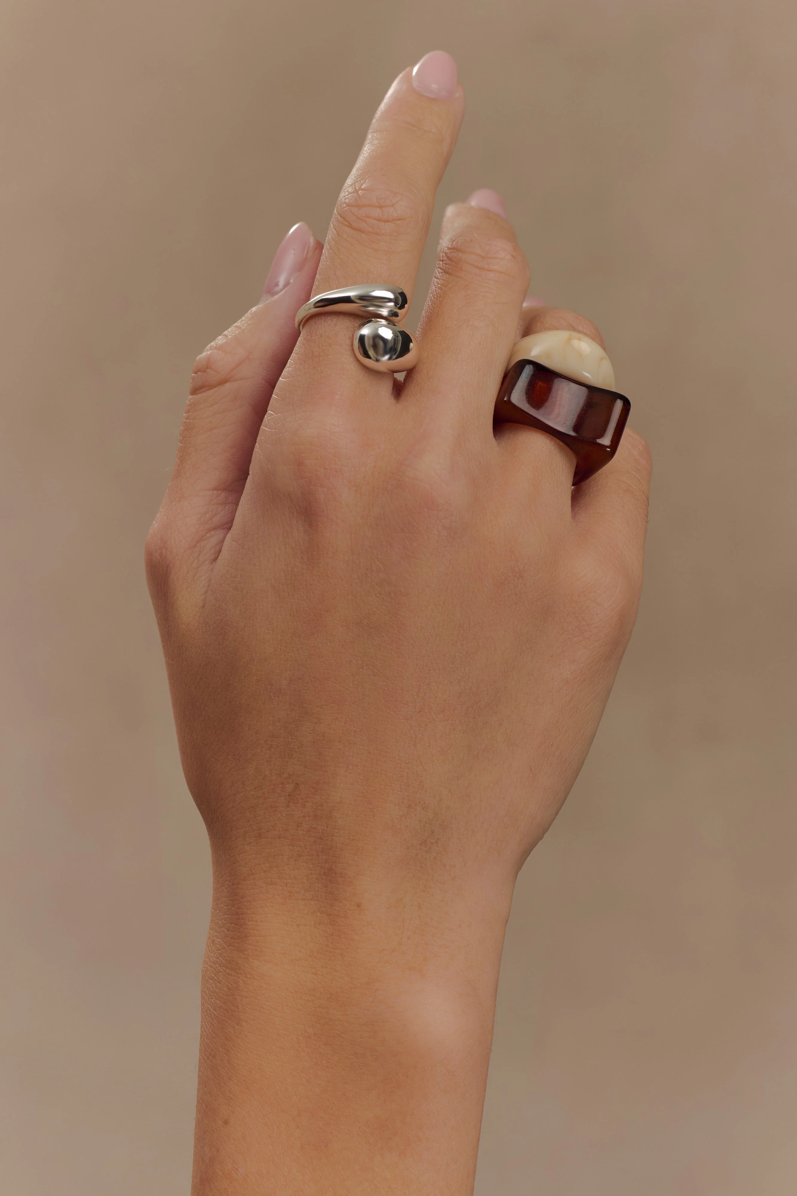 Romeo 3 Stack Ring Set - Silver - Image 4