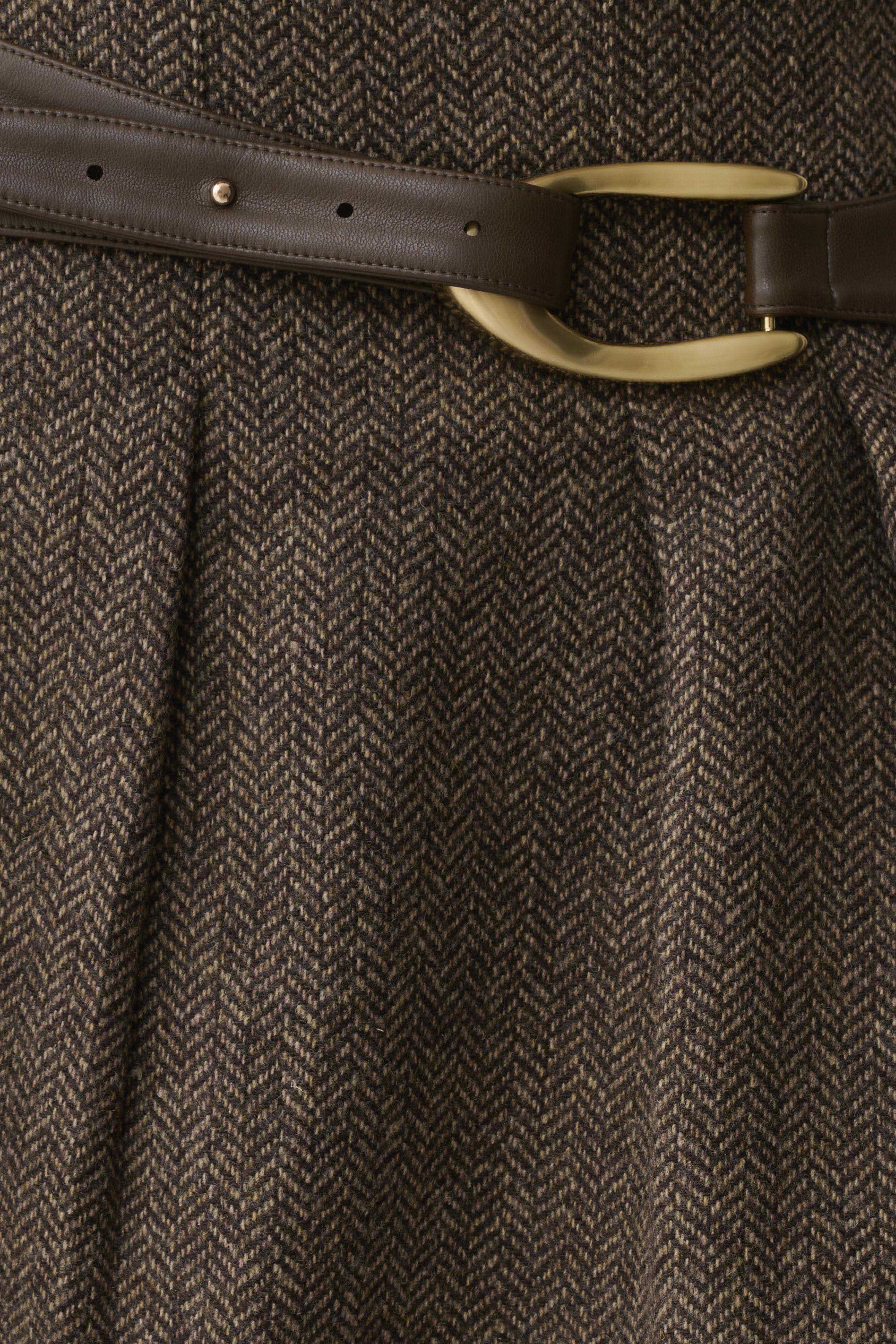 Romy Mini Skirt With Hardware - Herringbone - Image 7