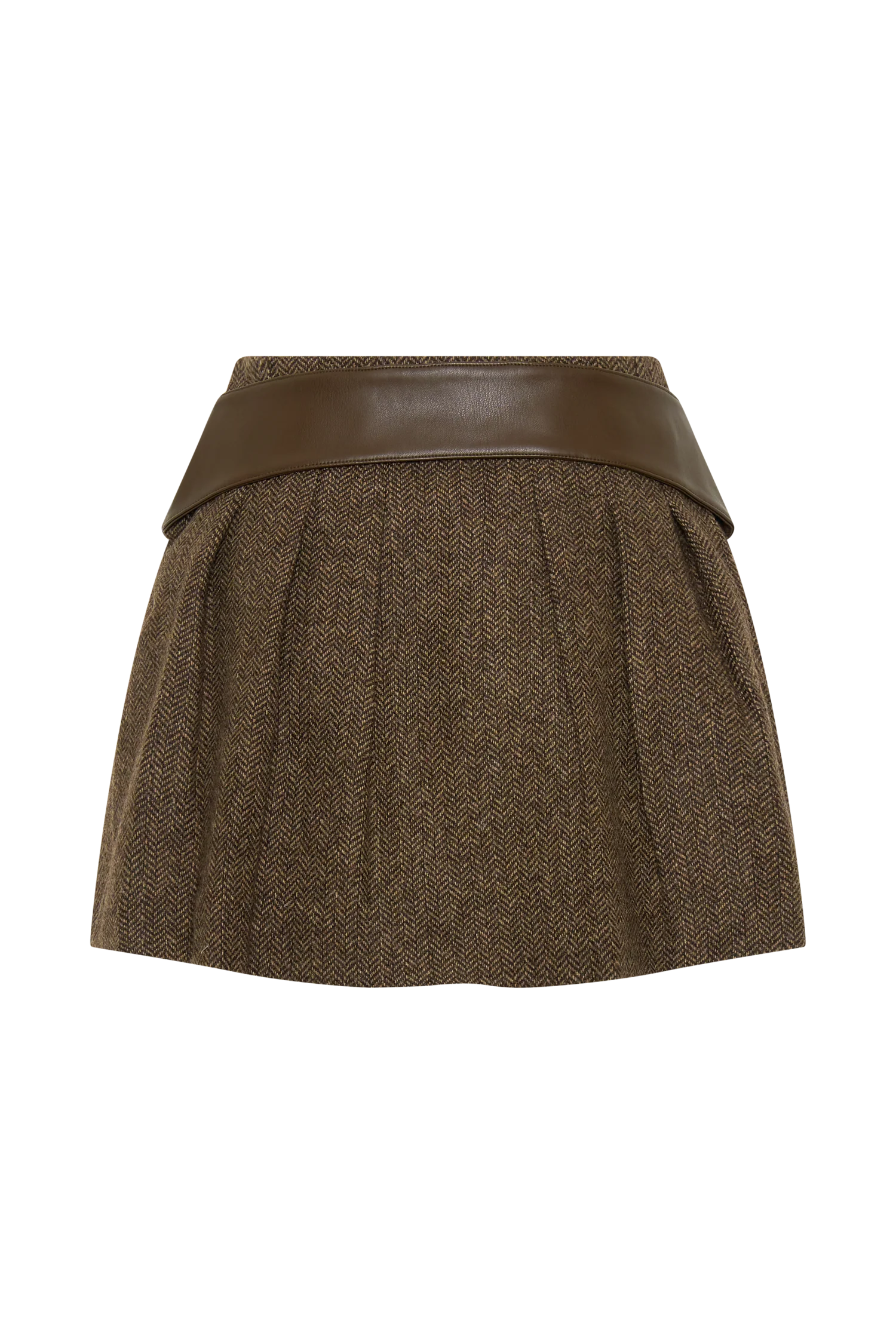 Romy Mini Skirt With Hardware - Herringbone - Image 8