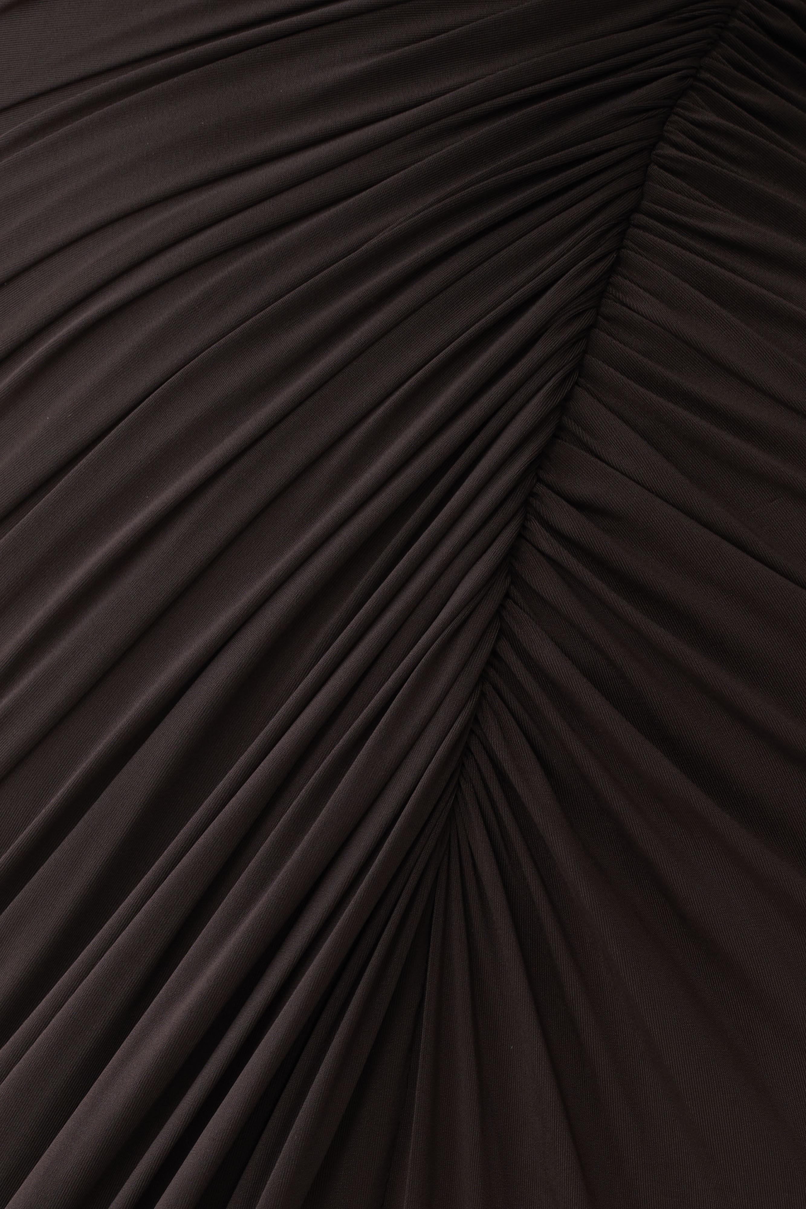 Ryn Twisted One Shoulder Maxi Dress - Dark Chocolate - Image 6