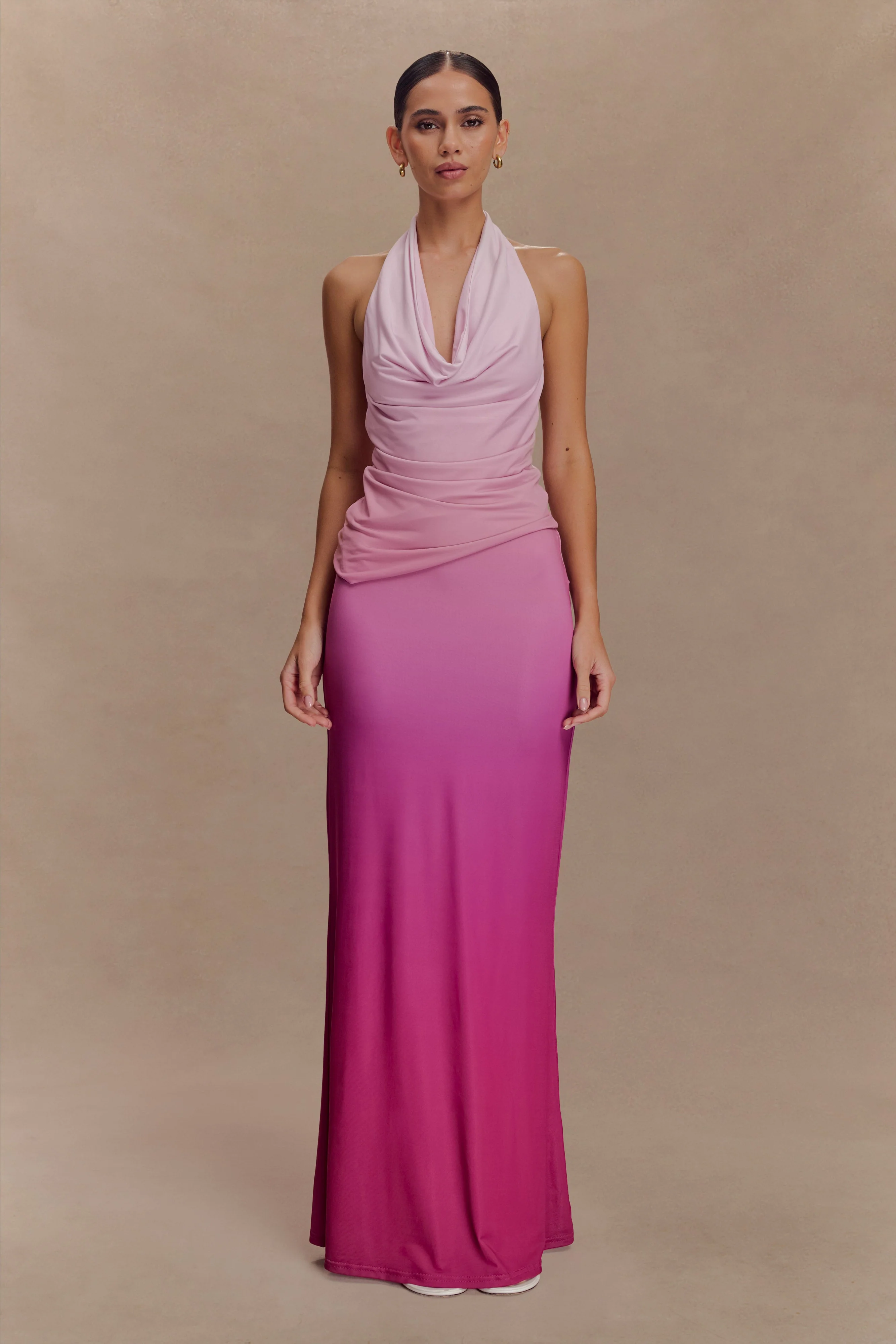 Safiya Asymmetrical Halter Top - Ombre Pink - Image 6