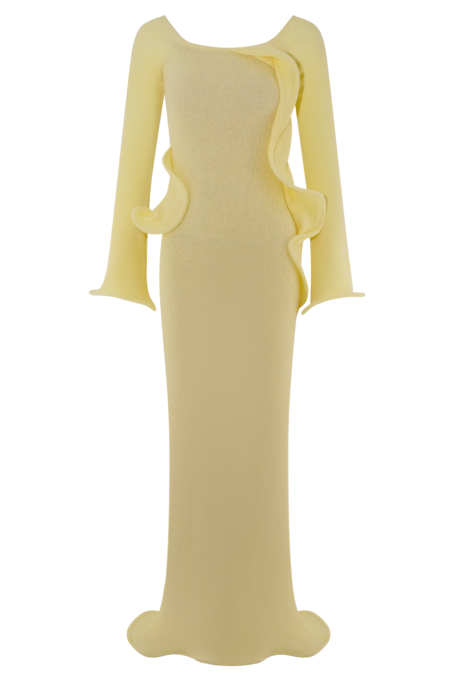 Sandrine Off Shoulder Knit Maxi Dress - Lemon - Image 10