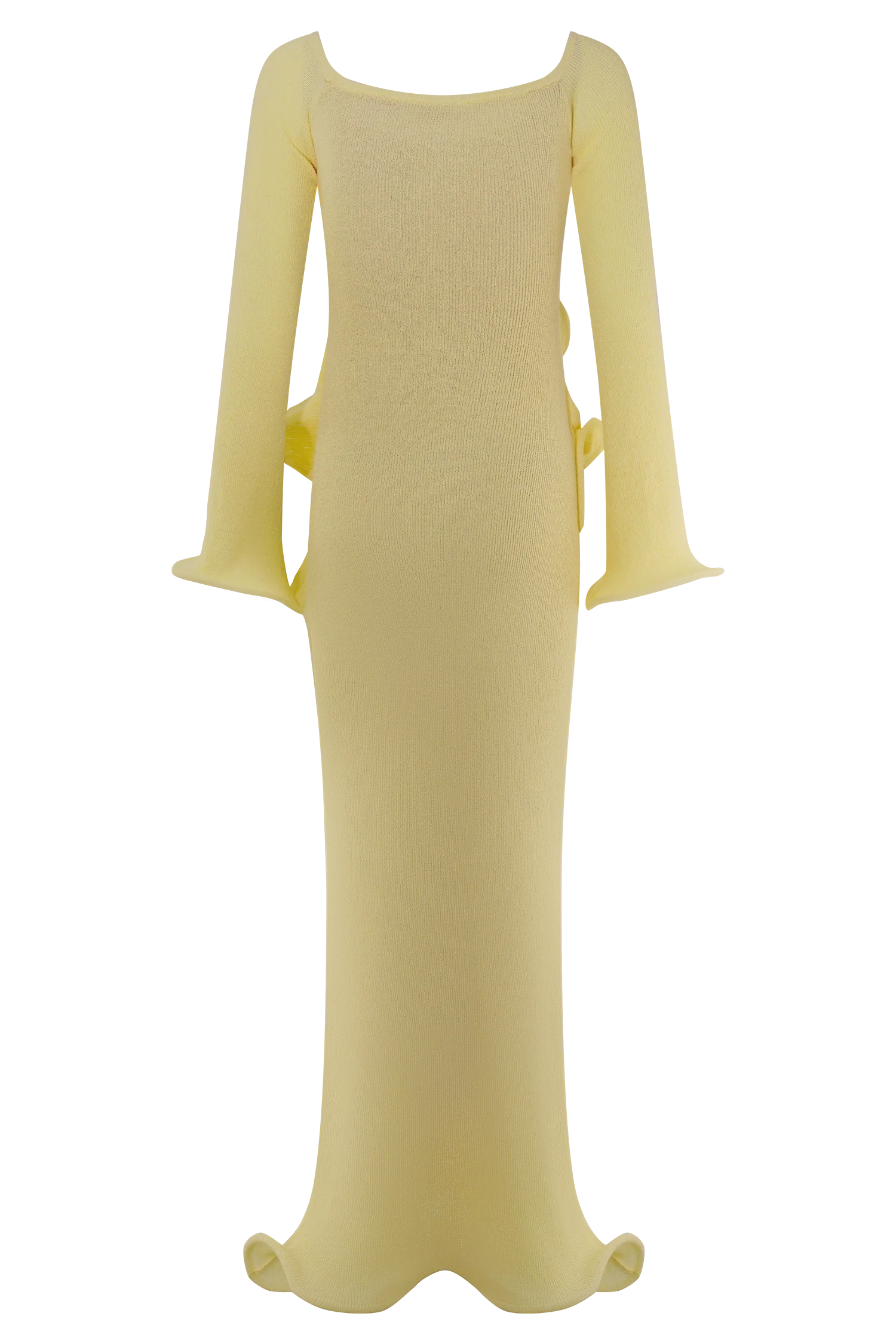 Sandrine Off Shoulder Knit Maxi Dress - Lemon - Image 9