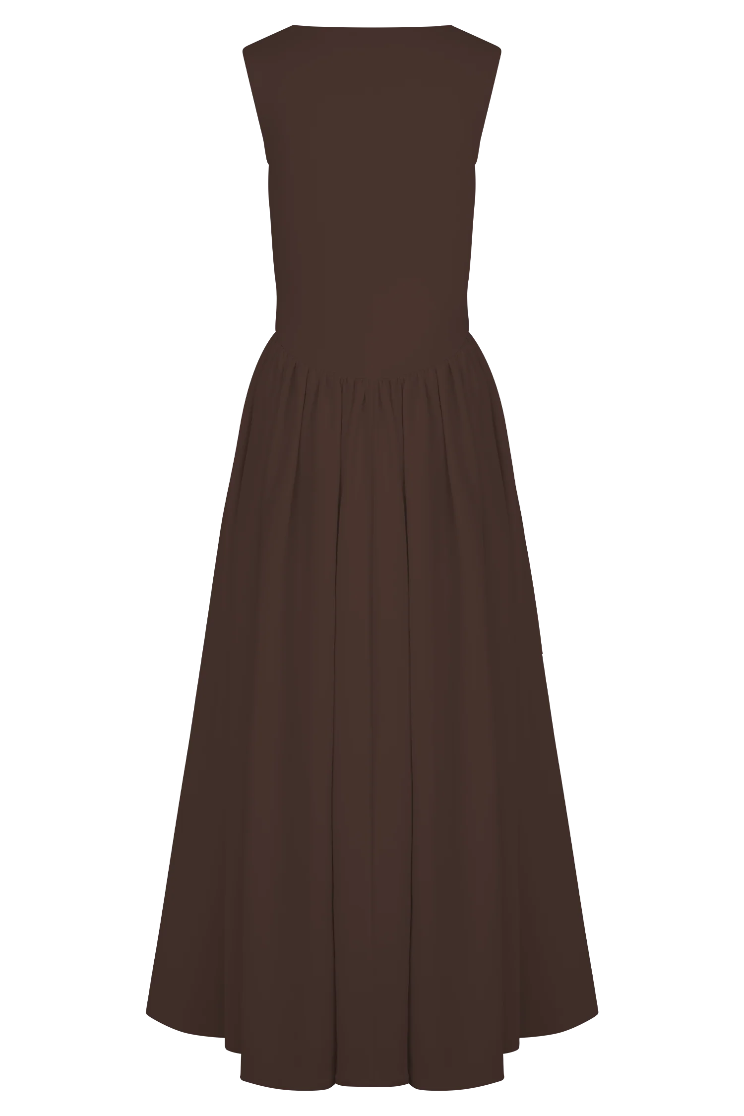 Sharon Scuba Jersey Midi Dress - Cacao Brown - Image 6