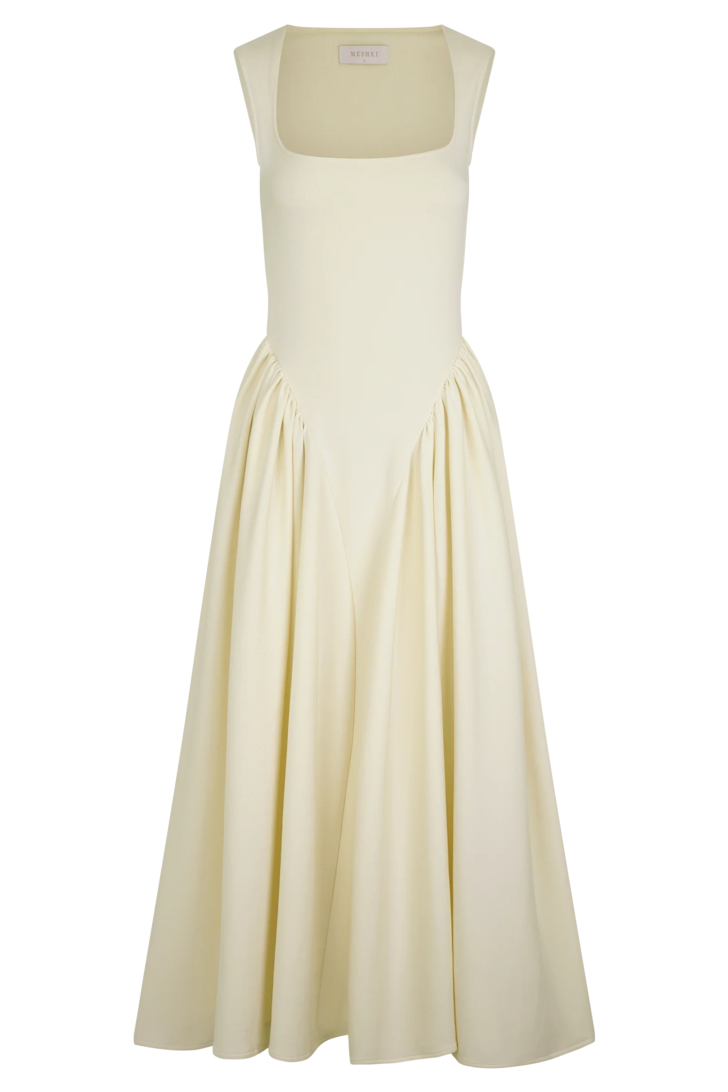 Sharon Scuba Jersey Midi Dress - Ivory - Image 10
