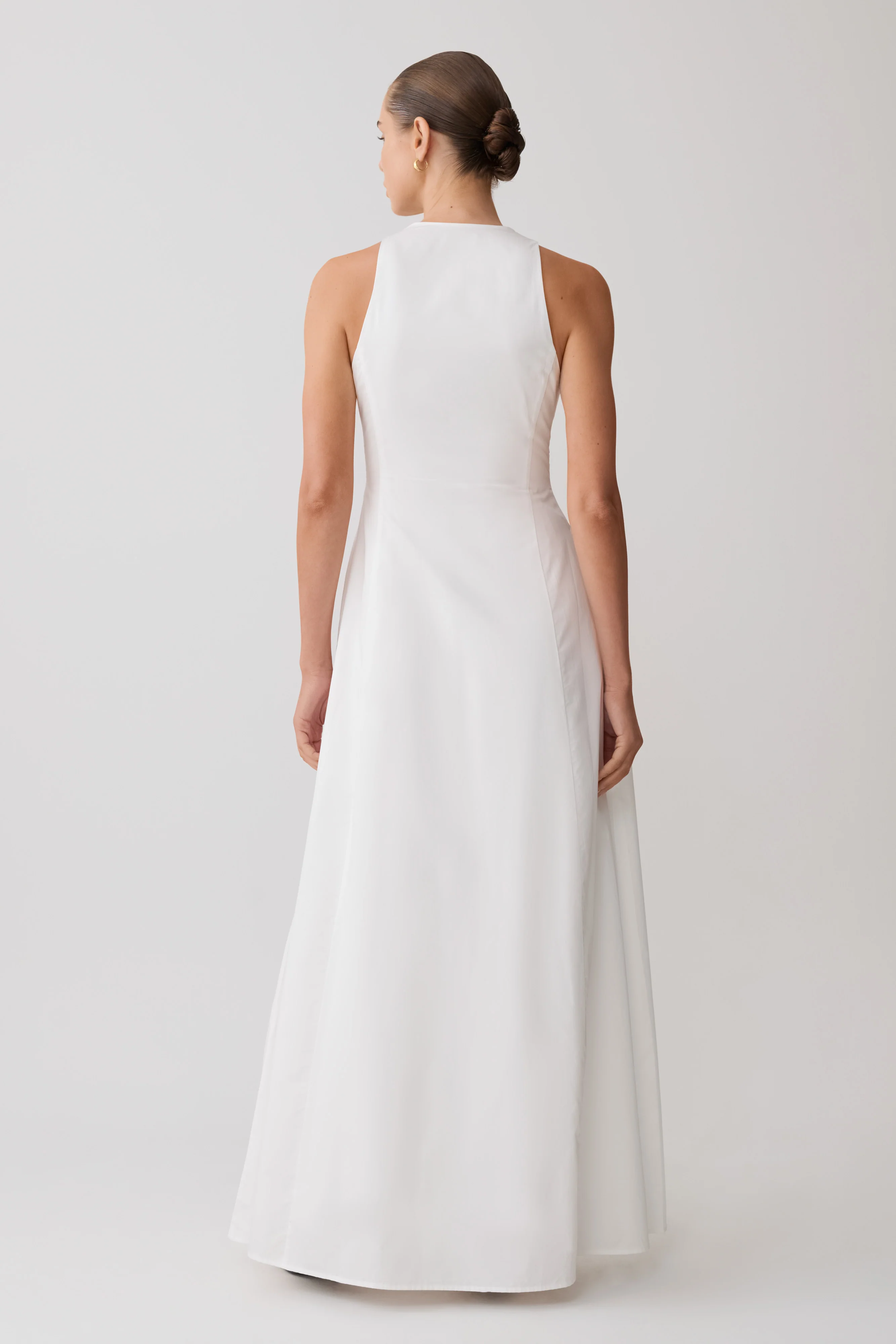 Sienna Button Down Maxi Dress - White - Image 2