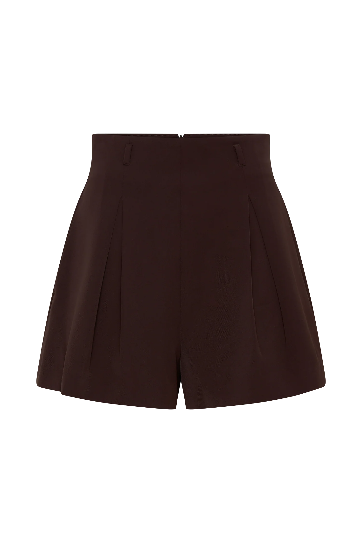 Simone Pleated Suiting Short - Dark Chocolate - Image 6
