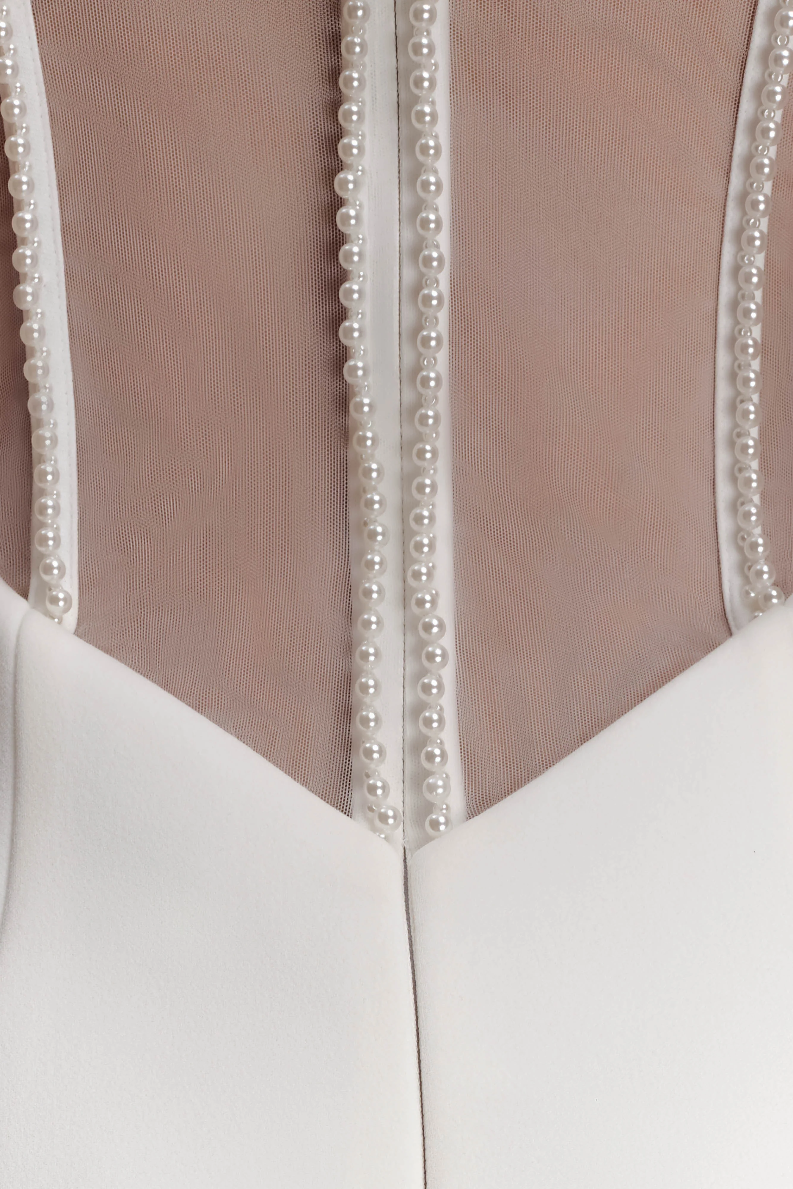 Sloane Strapless Maxi Dress With Pearls - White - Image 7