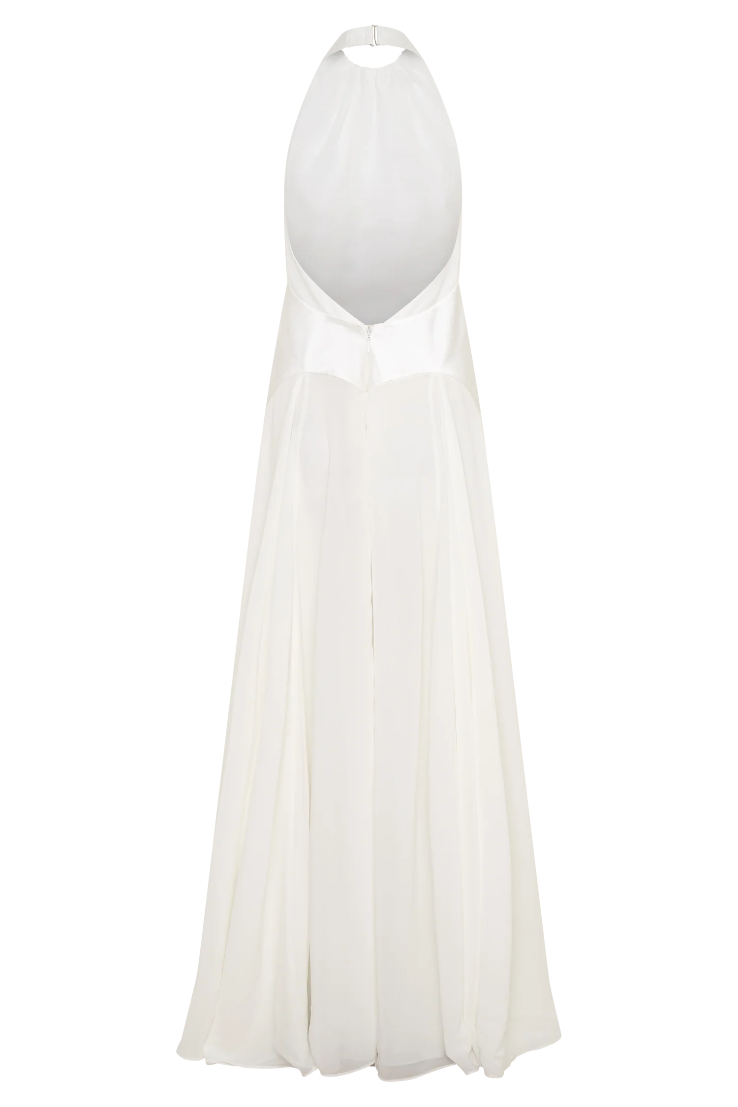 Susan Chiffon Halter Maxi Dress - Ivory - Image 12