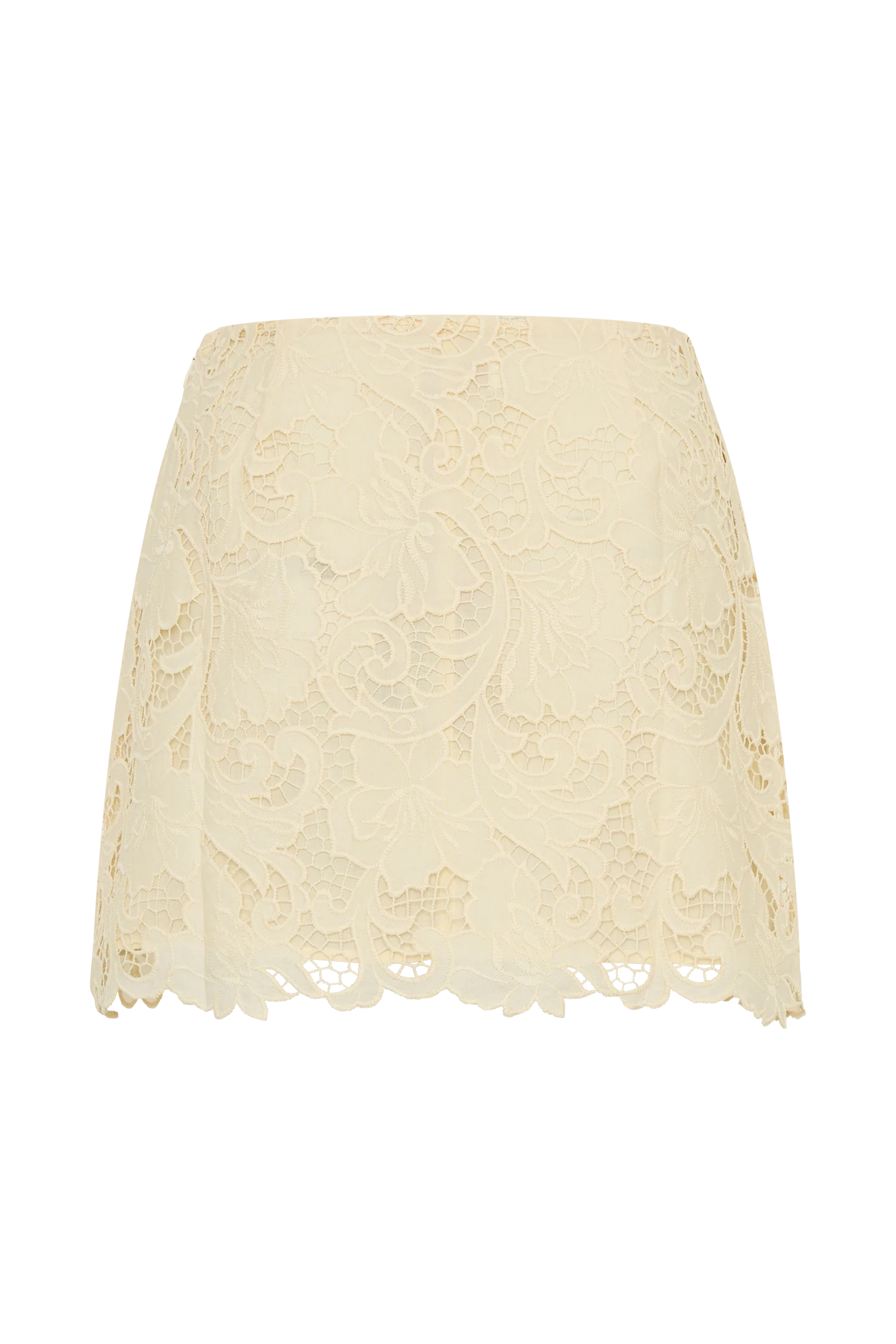 Tessa Broderie Mini Skirt - Lemon - Image 8