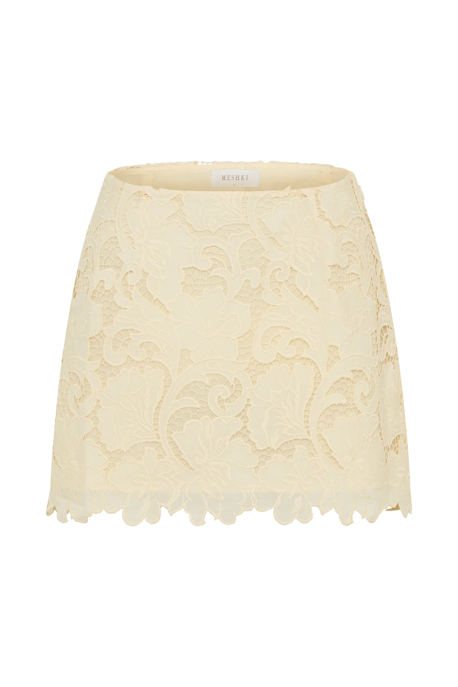 Tessa Broderie Mini Skirt - Lemon - Image 9