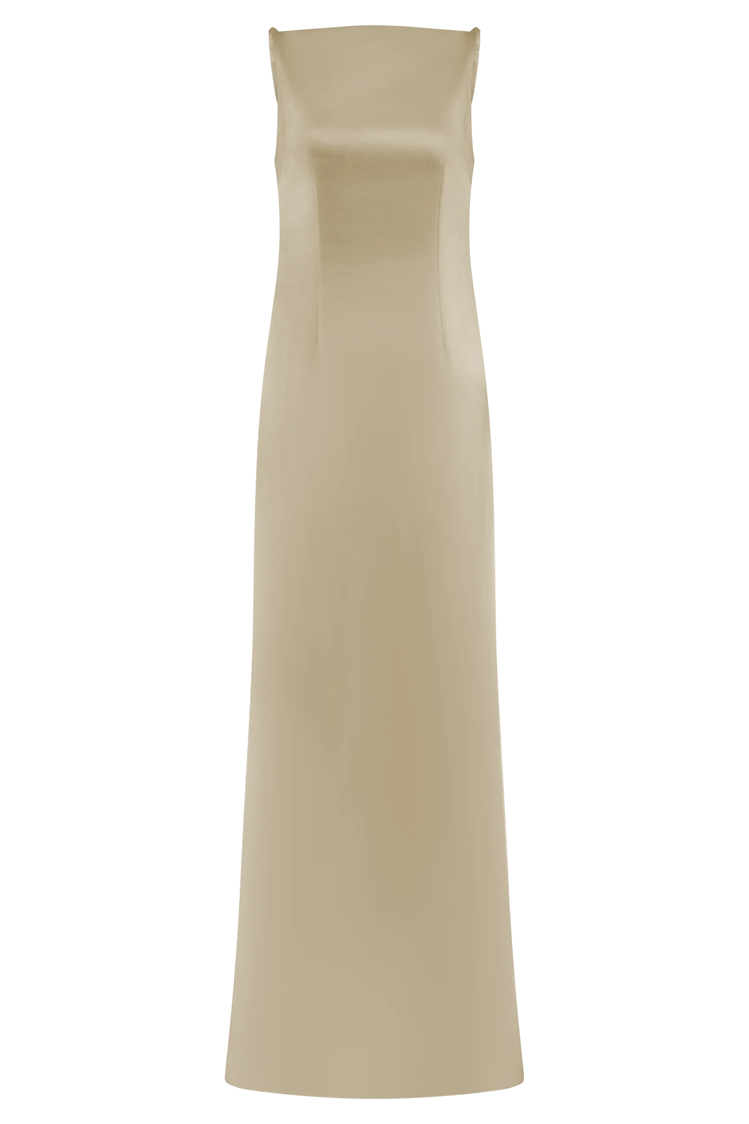 Violet Sleeveless Satin Maxi Dress - Blush Gold - Image 11