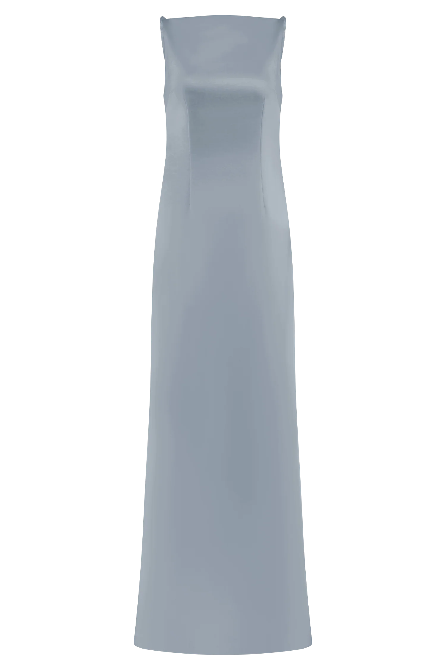 Violet Sleeveless Satin Maxi Dress - Frosted Blue - Image 13