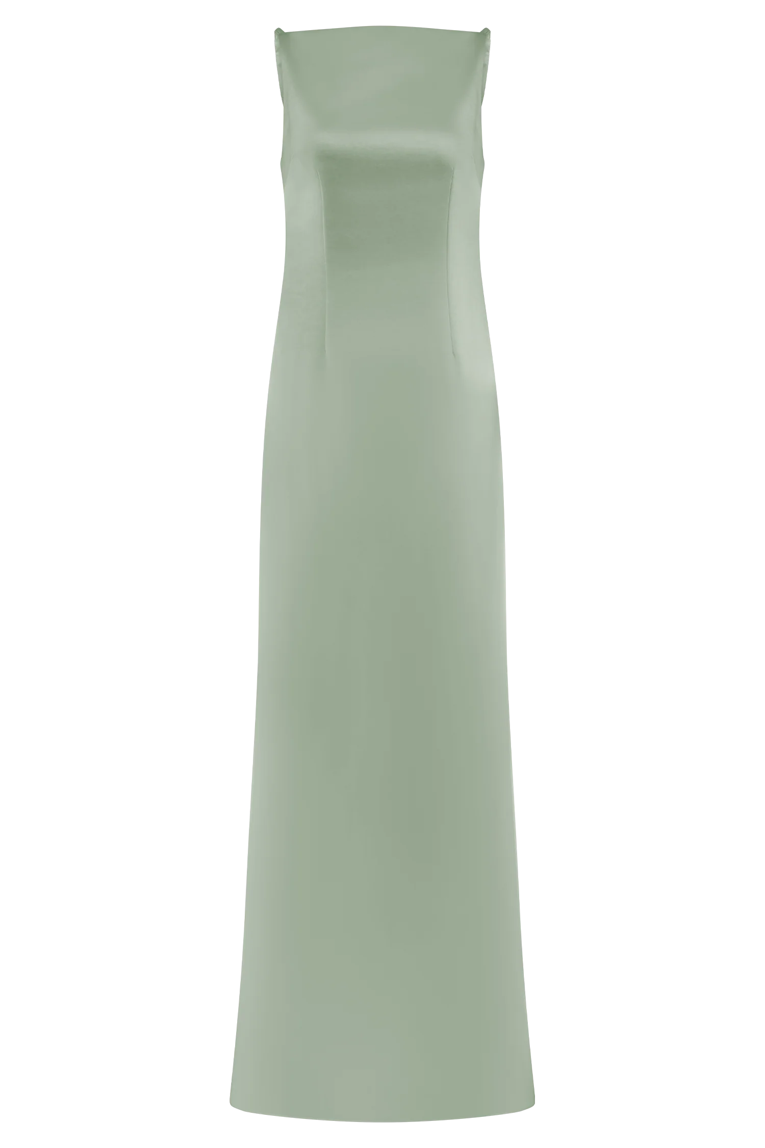 Violet Sleeveless Satin Maxi Dress - Sage - Image 12