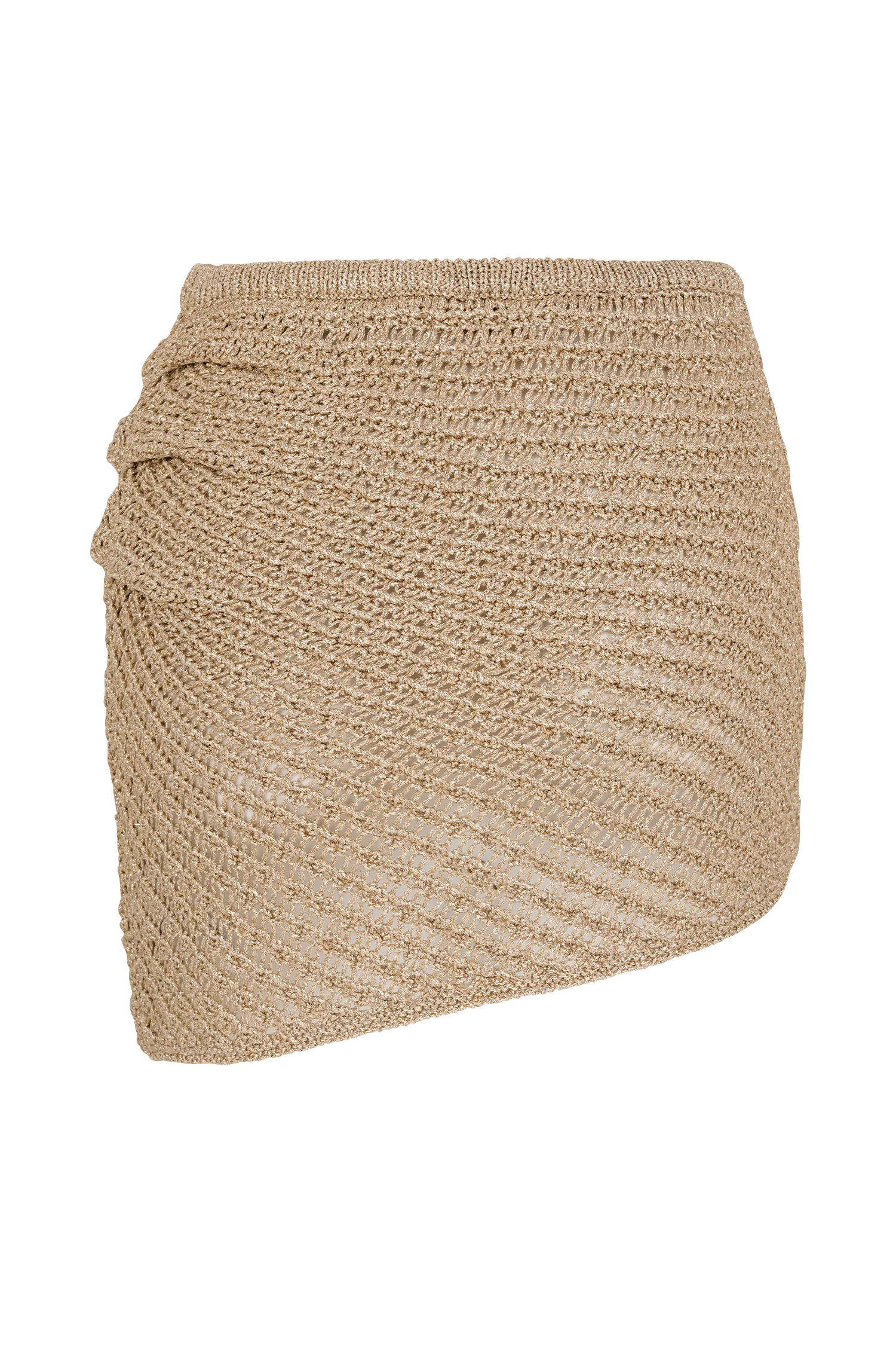 Waverley Metallic Knit Mini Skirt - Gold - Image 8