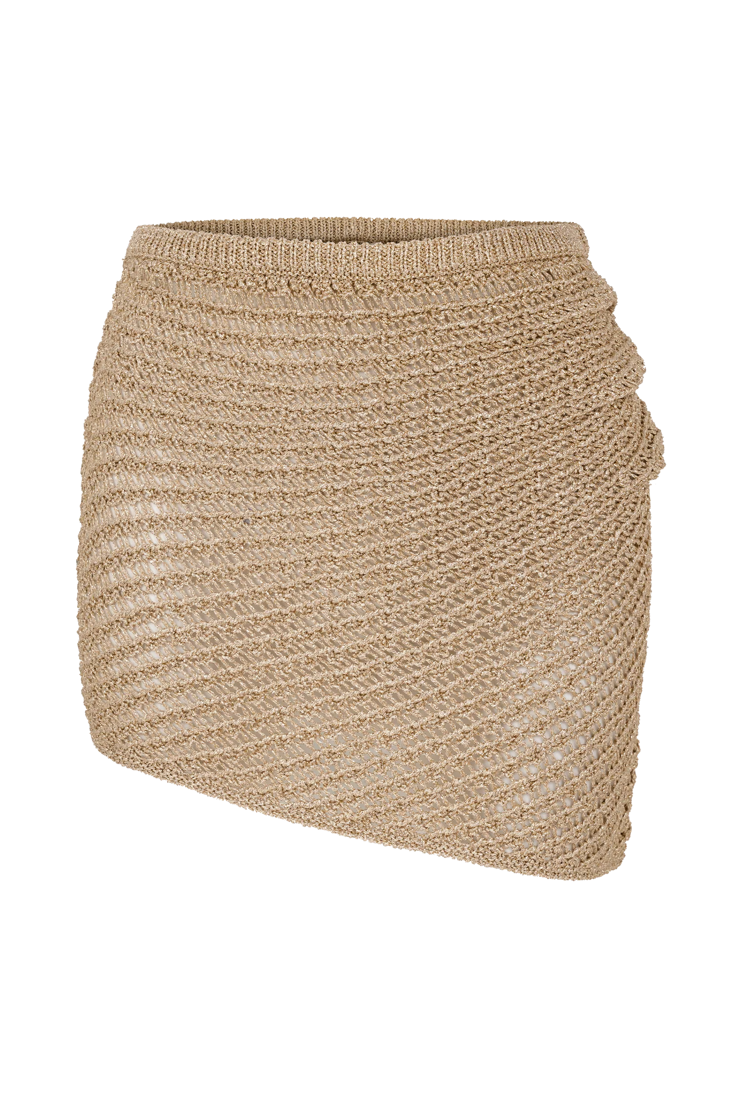 Waverley Metallic Knit Mini Skirt - Gold - Image 9